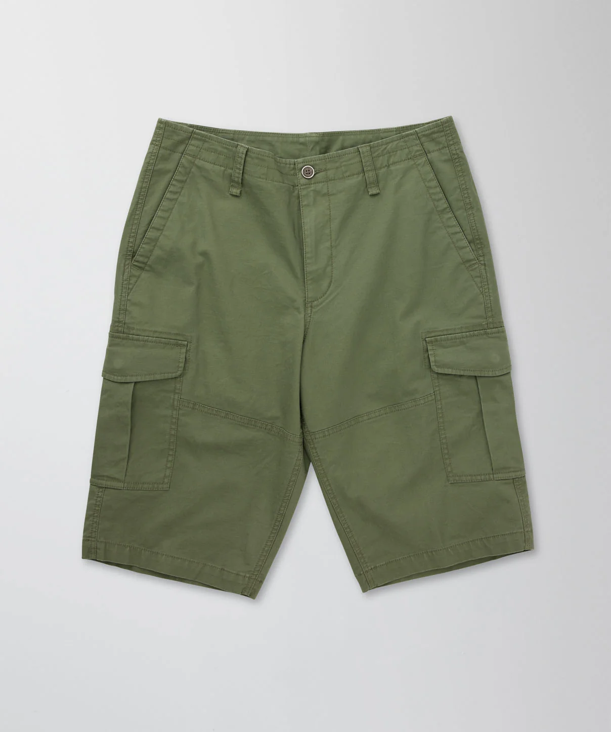 Long Cargo Shorts - Khaki - Image 2