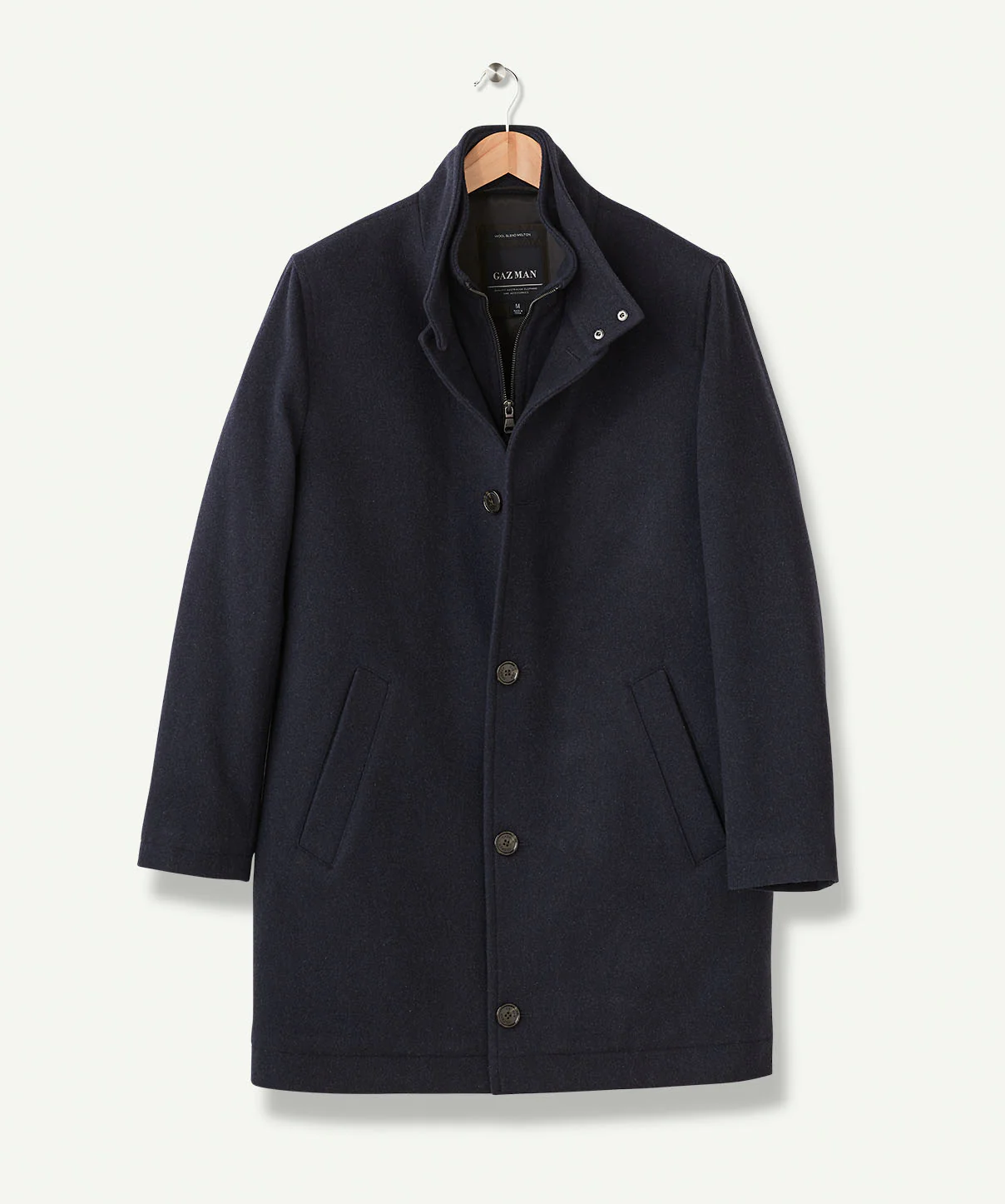 Lonsdale Wool Coat - Navy Melange - Image 2