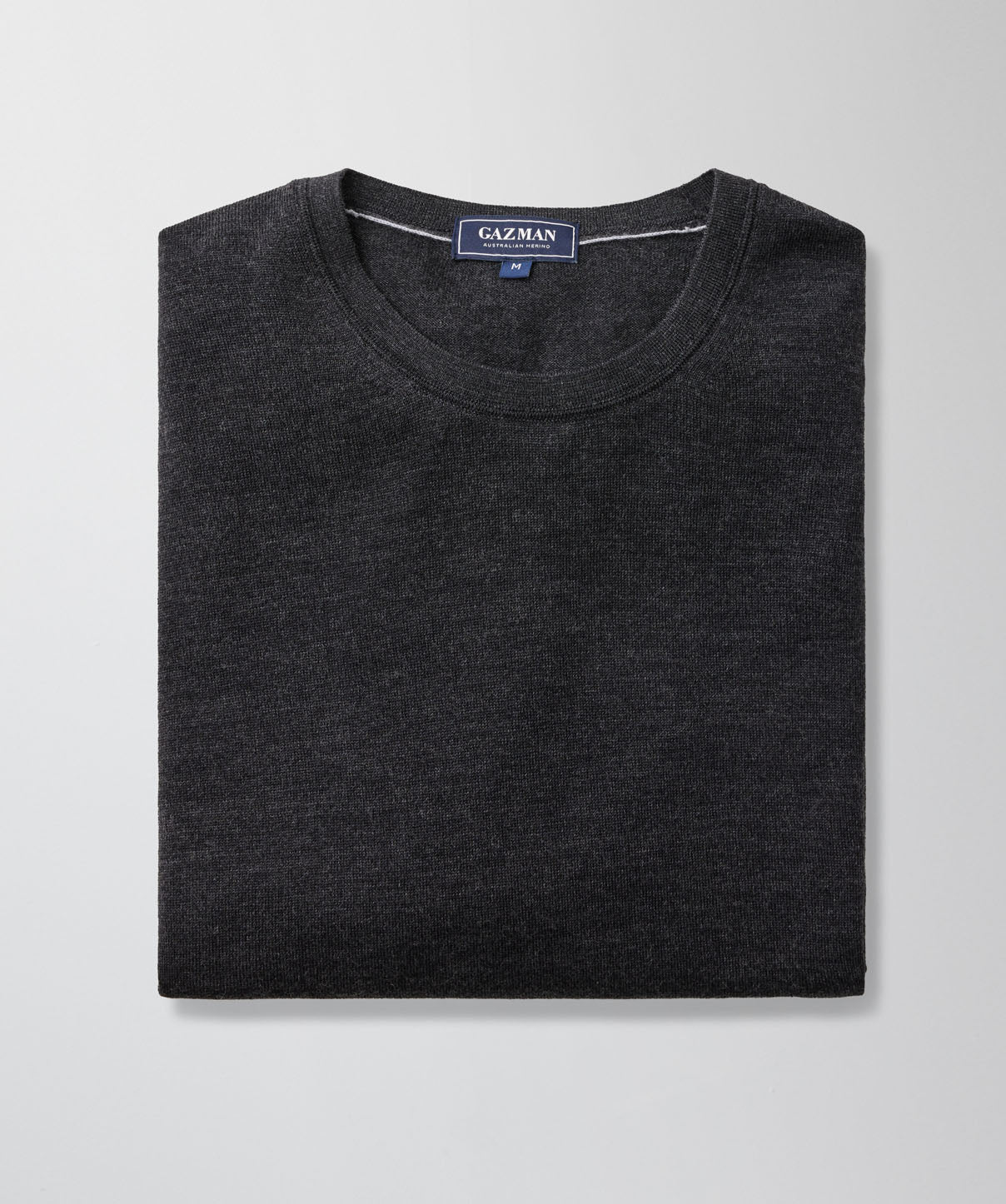 Merino Crew Neck Knit - Charcoal