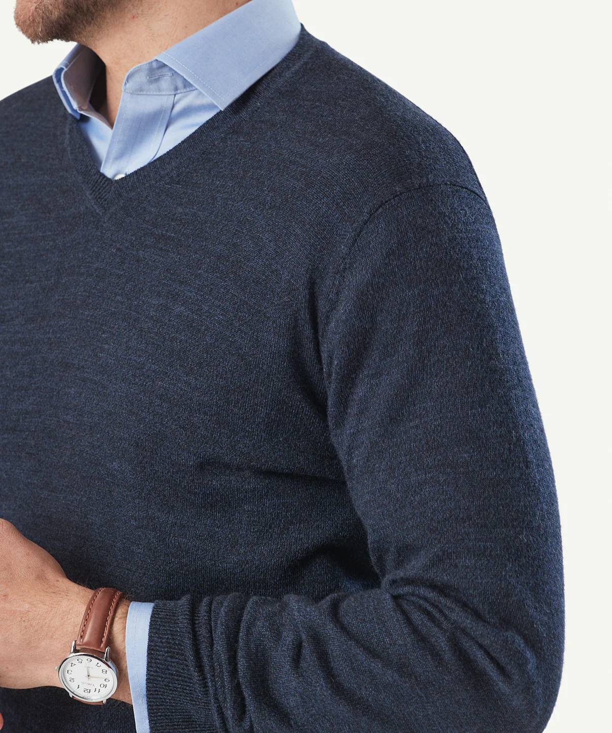 Merino Knit Polo - Navy - Image 7