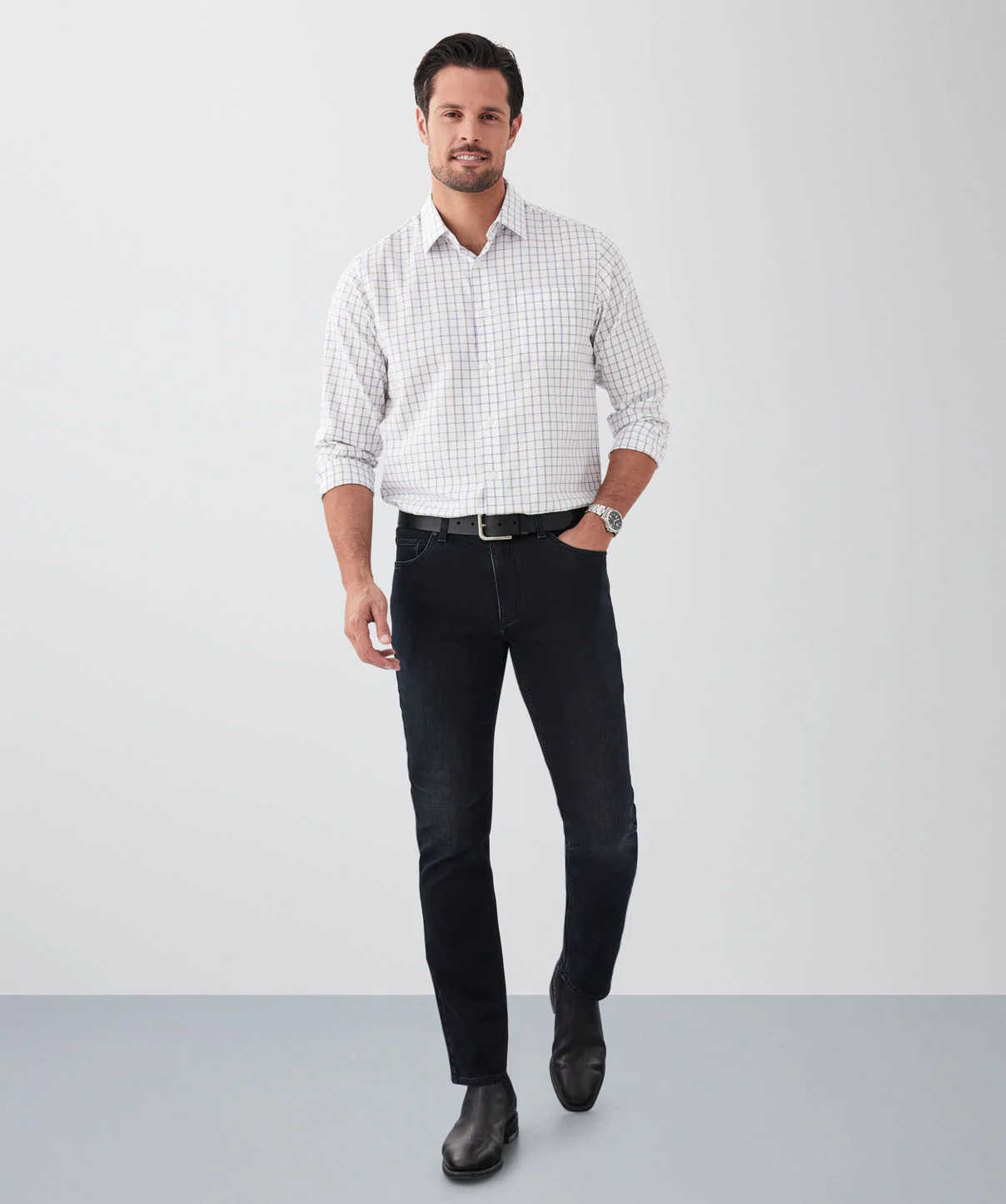 Merricks Knit Modern Fit Jeans - Black - Image 5