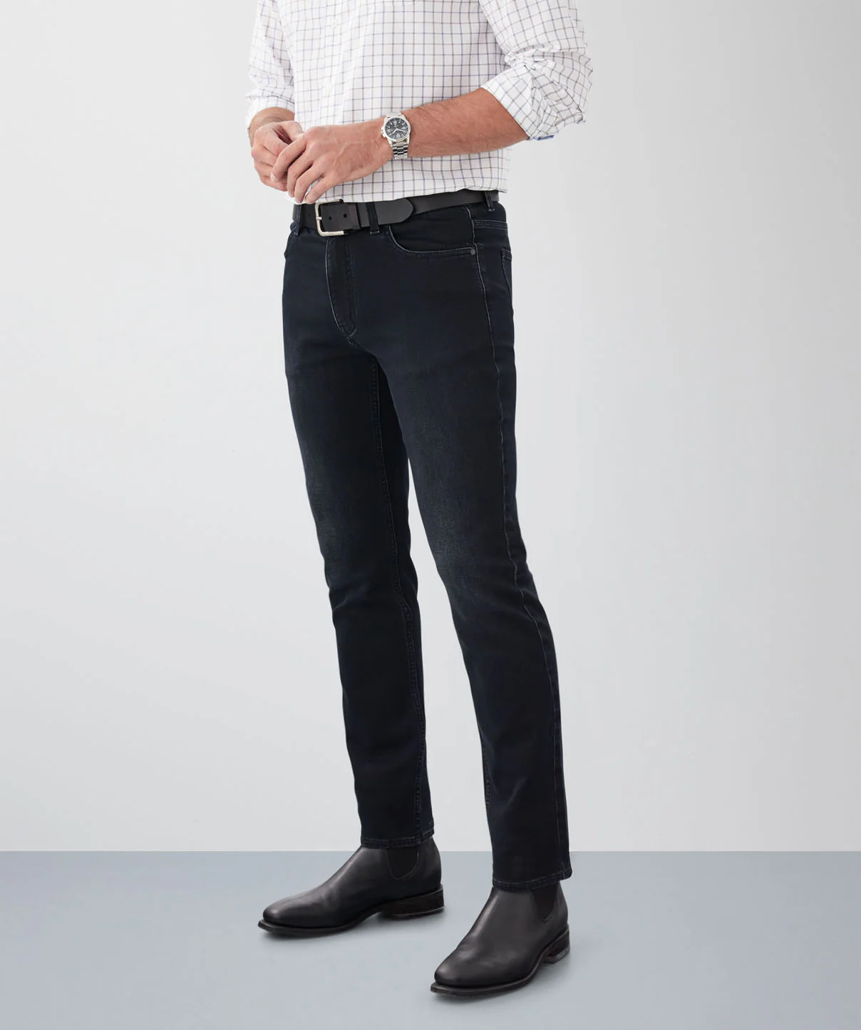 Merricks Knit Modern Fit Jeans - Black - Image 6