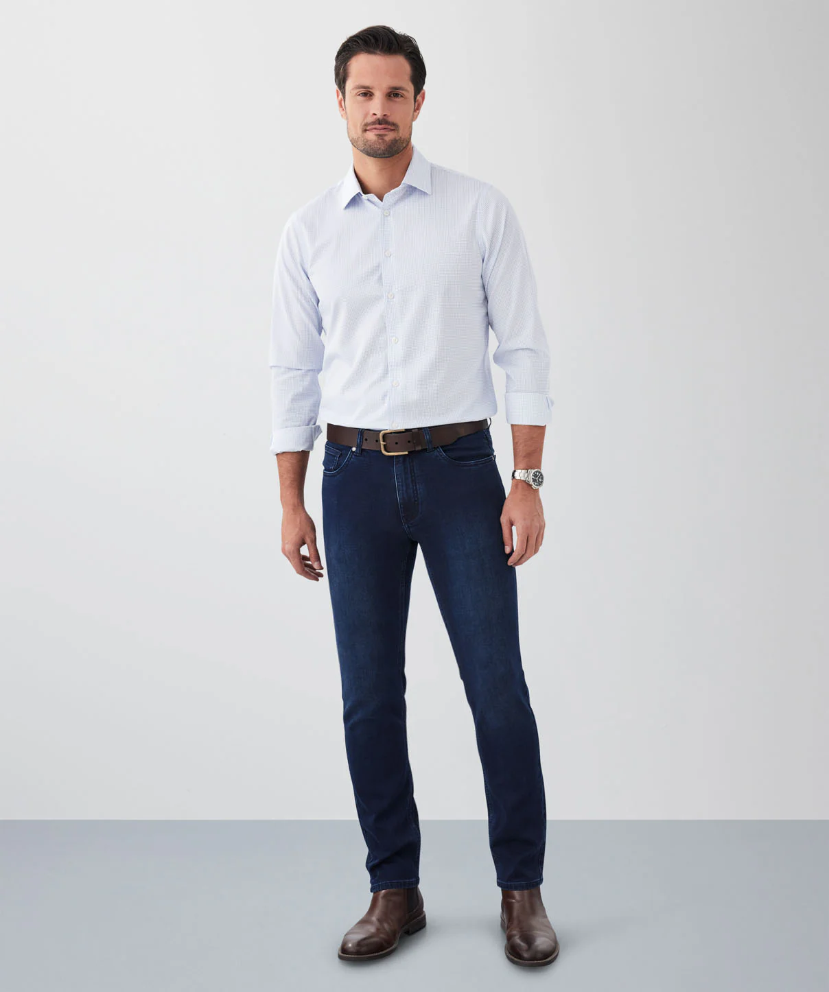 Merricks Knit Modern Fit Jeans - Indigo - Image 5