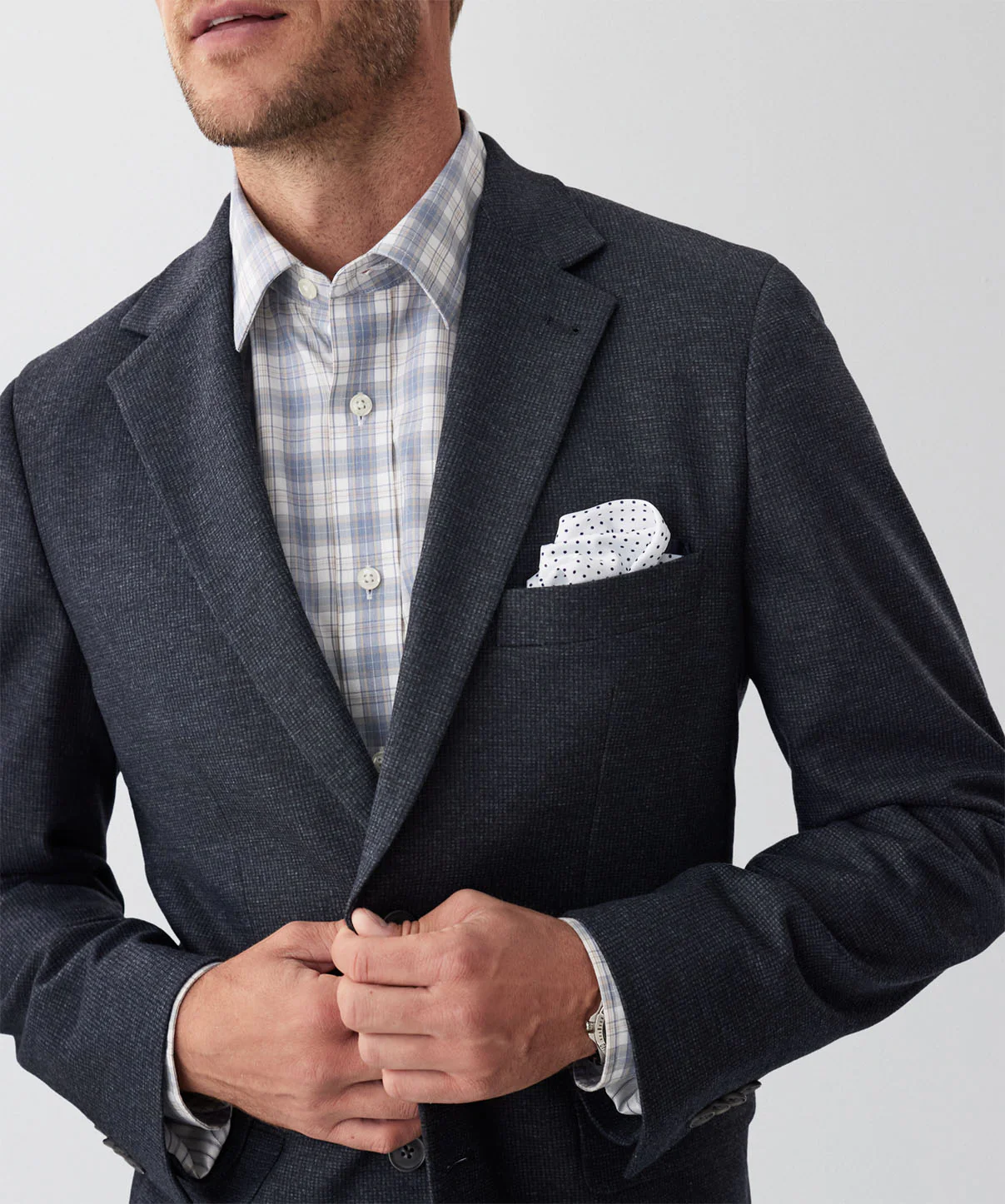 Micro Dot Pocket Square - White - Image 4