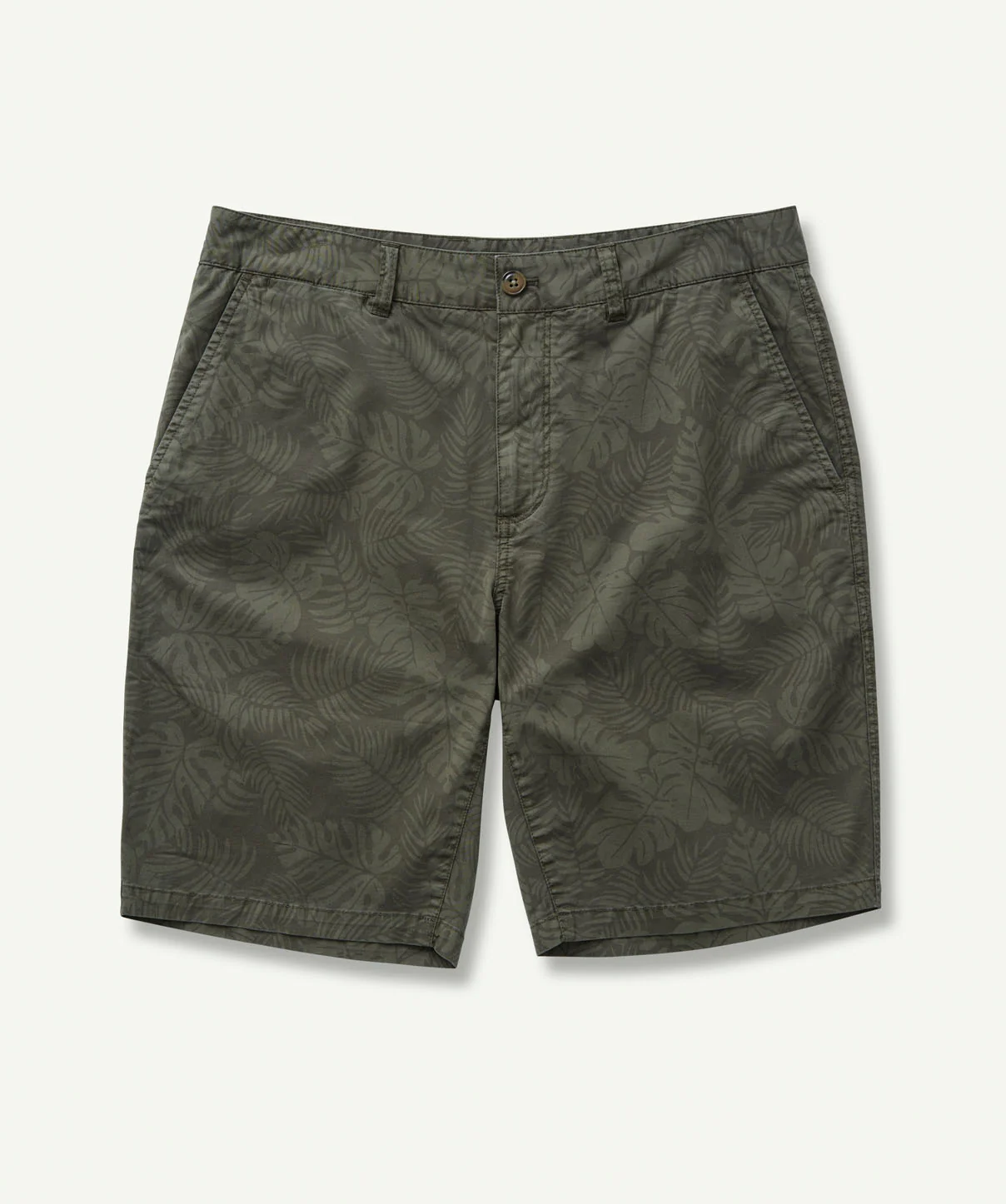 Modern Palm Print Short - Khaki - Image 2