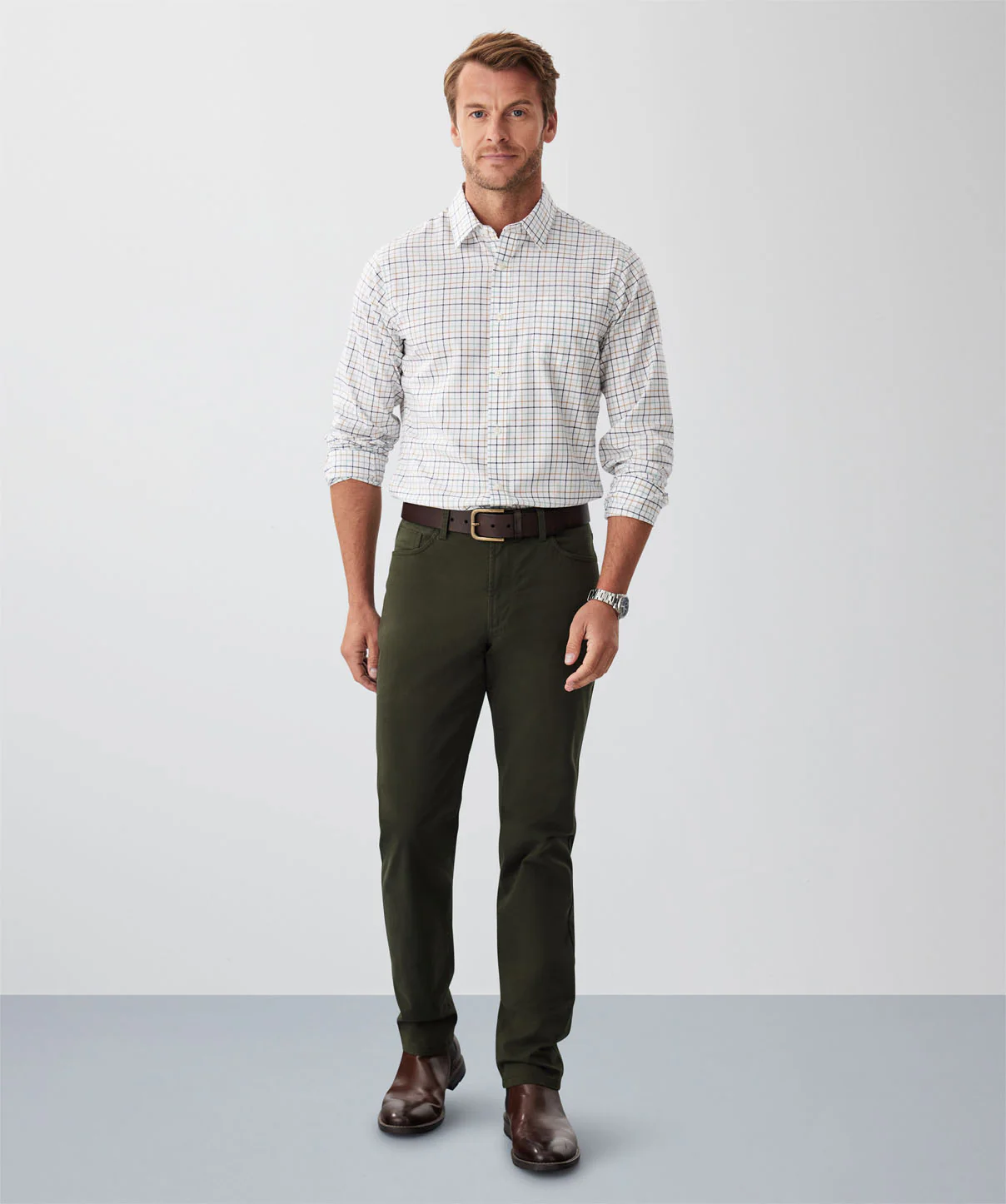 Modern Stretch 5 Pocket Pants - Forest - Image 4