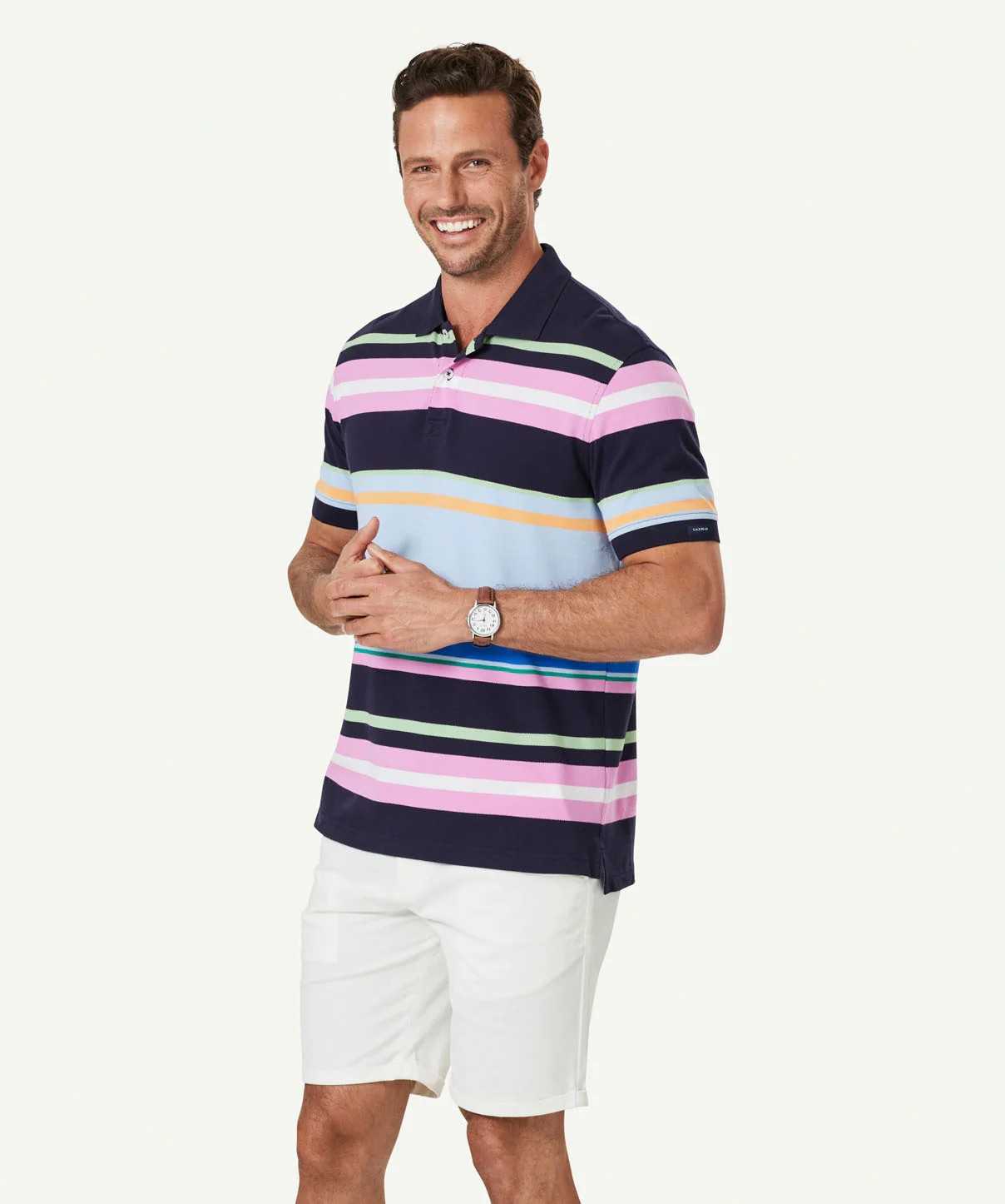 Multi Stripe Polo - Blue - Image 4