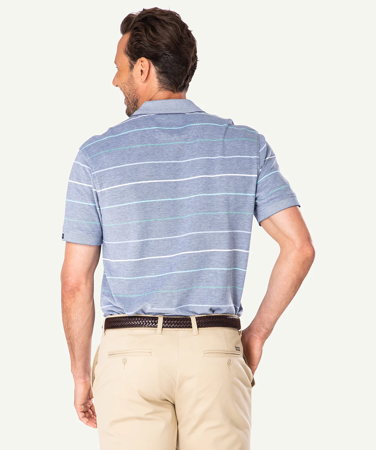 Multi Stripe Polo - Navy - Image 3