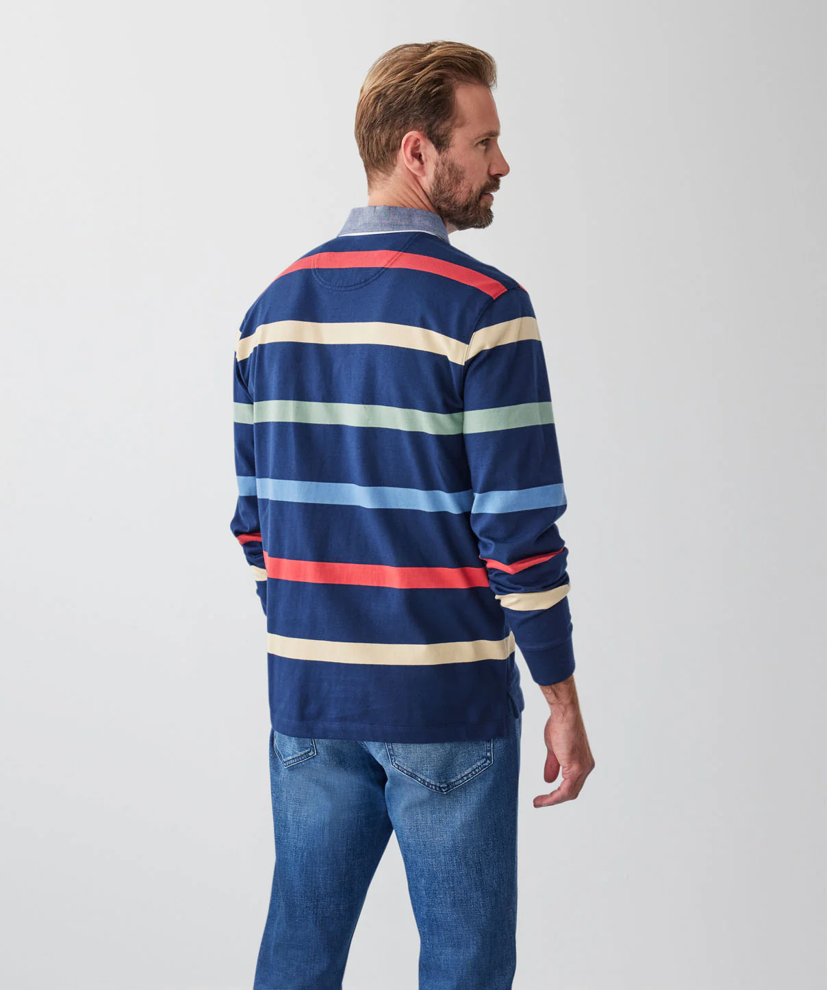 Multi Stripe Rugby Jumper - Multi Stripe - Image 2