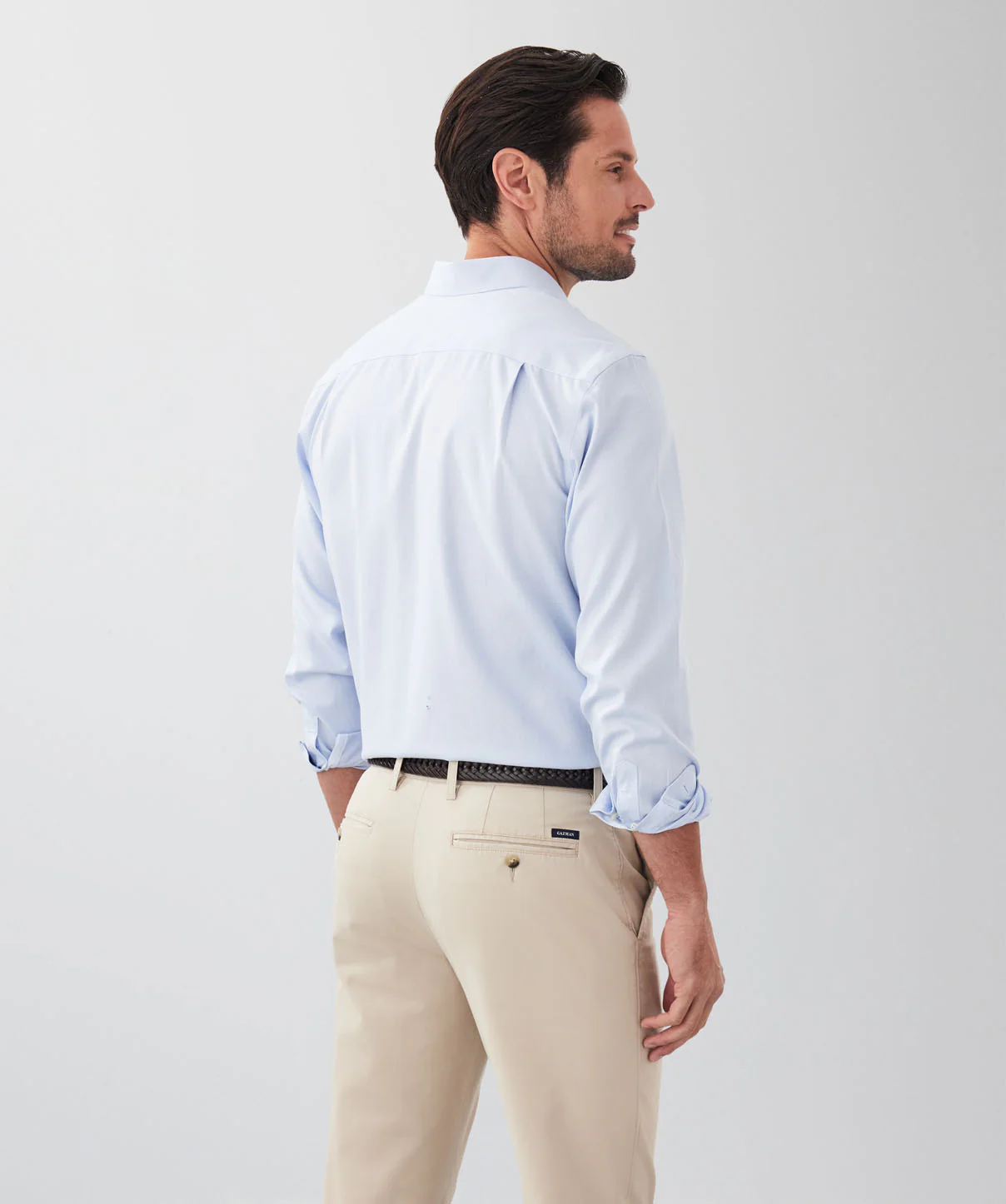 Non-Iron Business Long Sleeve Shirt - Light Blue - Image 3