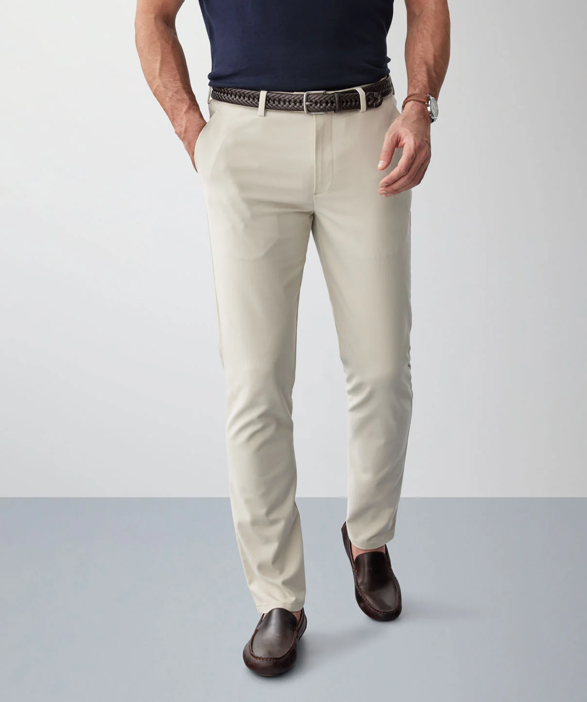 Non-Iron Modern Chino Pants - Stone - Image 7