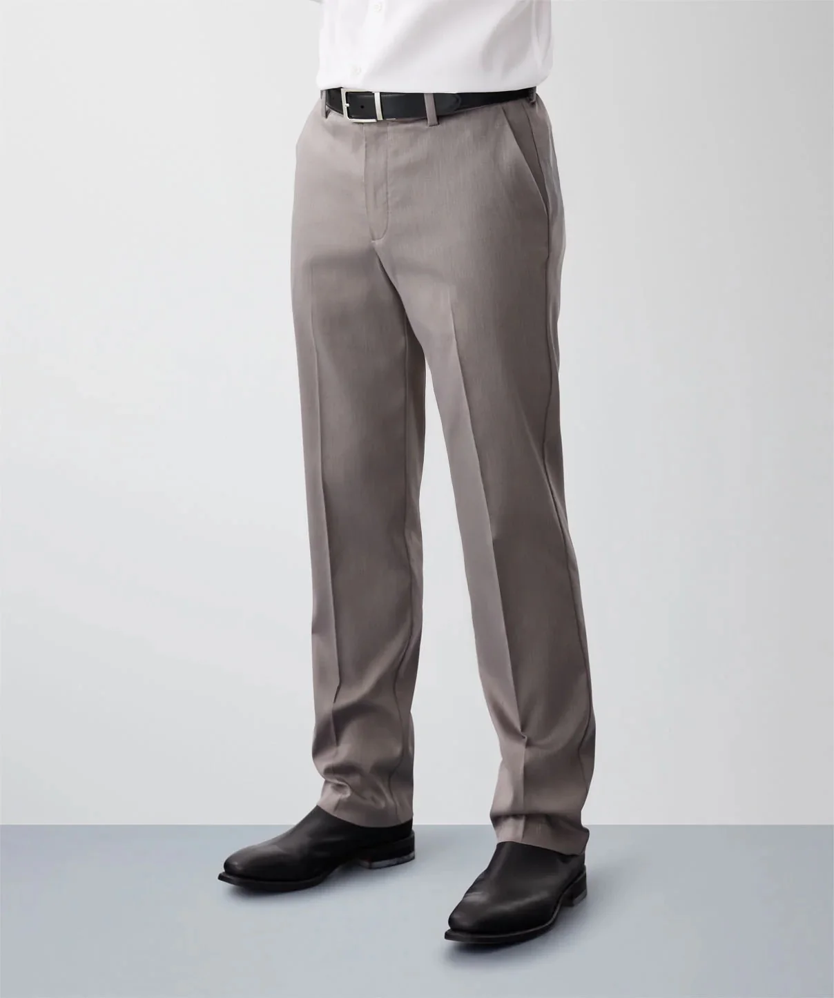 Non-Iron Textured Trouser - Mocha - Image 5