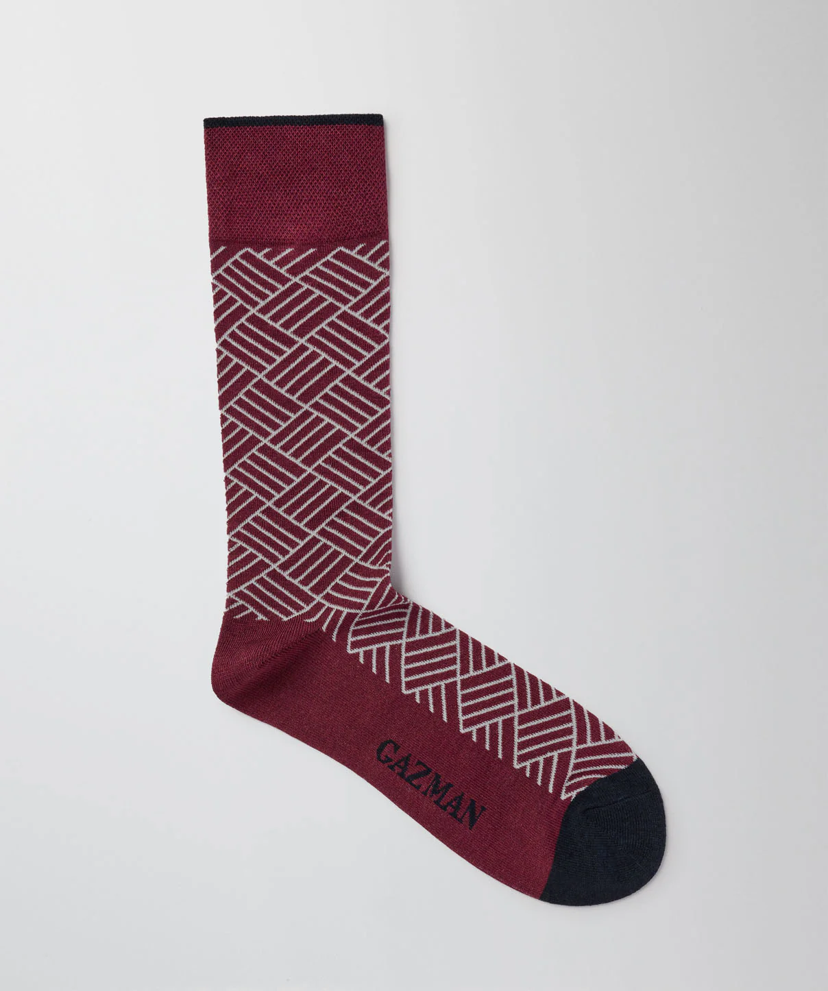 Non Tight Geo Tile Socks - Cranberry - Image 4