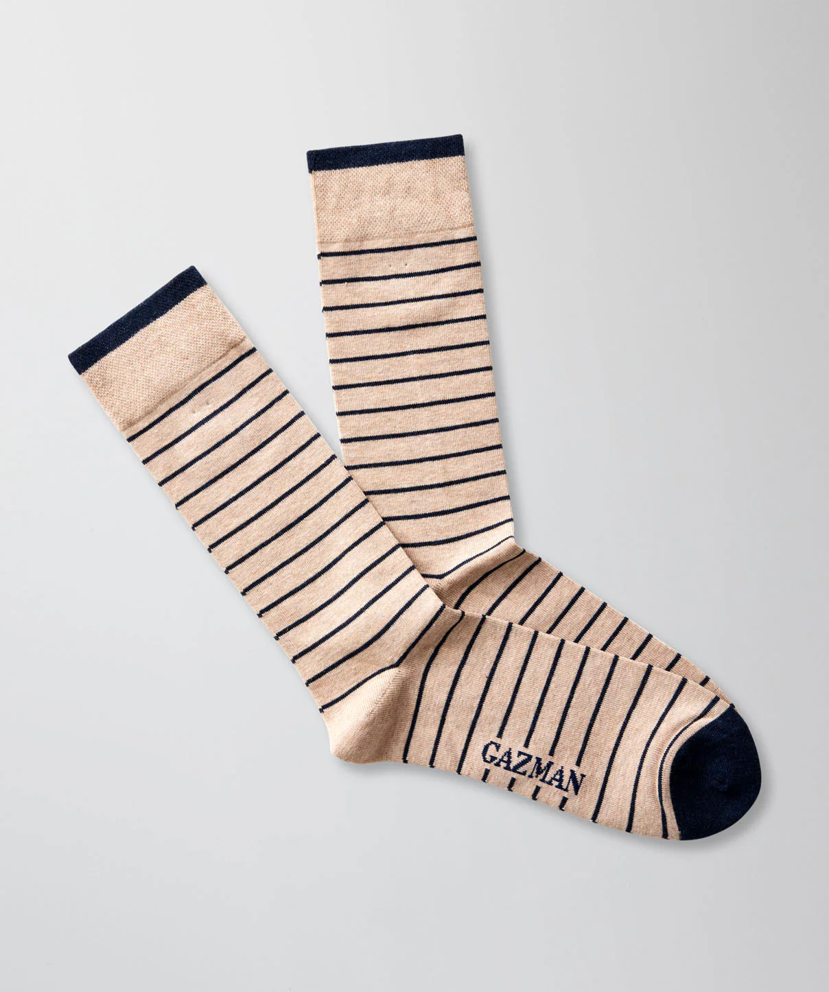 Non Tight Stripe Sock - Sand