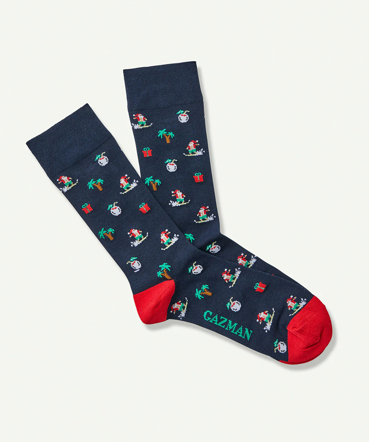 Non Tight Surfing Santa Sock - Navy