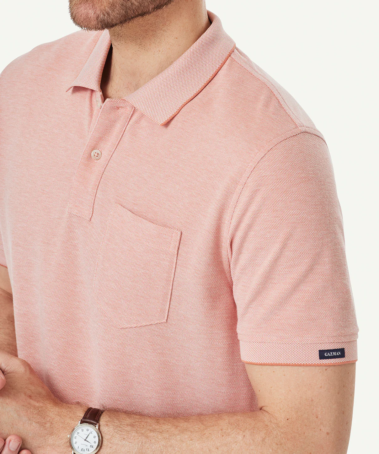 Oxford Pocket Polo Shirt - Spice - Image 4
