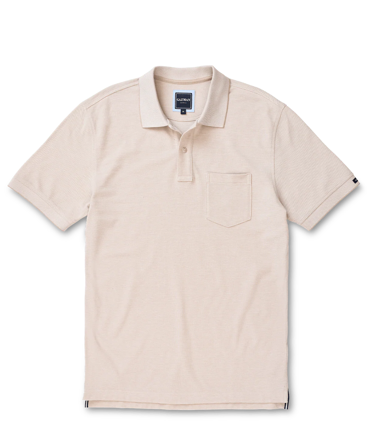 Oxford Pocket Polo - Taupe - Image 7