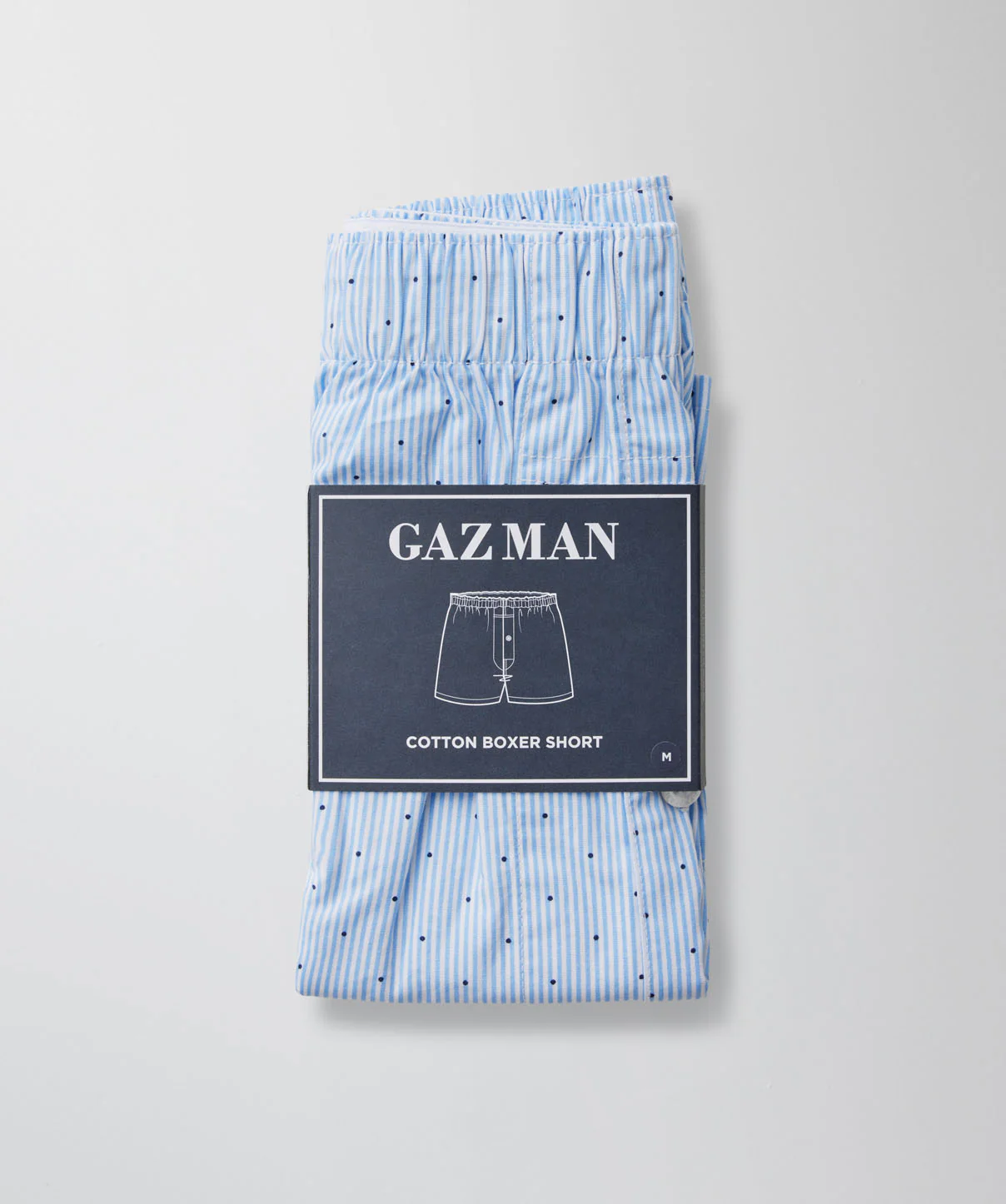 Pin Stripe Print Boxers - Sky Blue