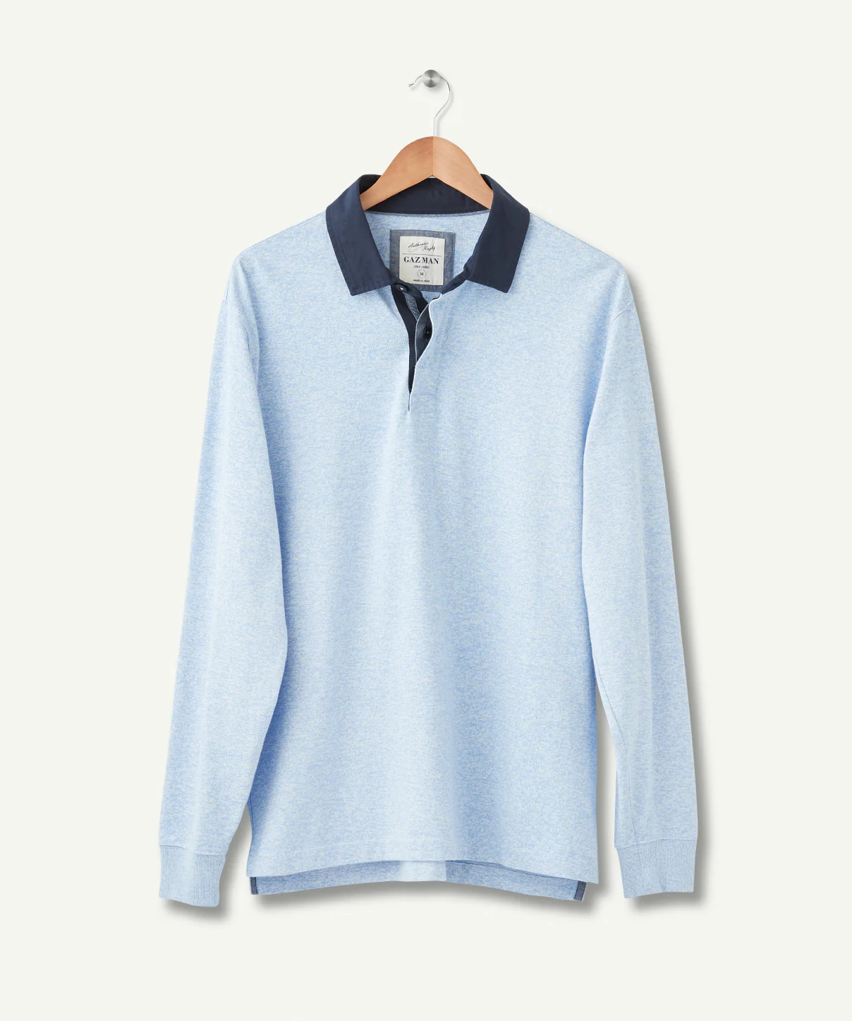 Plain Rugby Jumper - Blue Marle - Image 2
