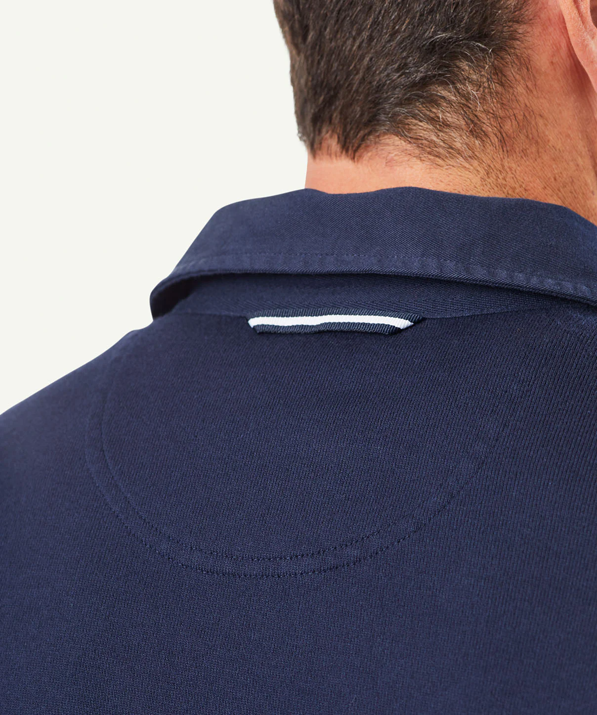 Plain Rugby Jumper - Navy - Image 6