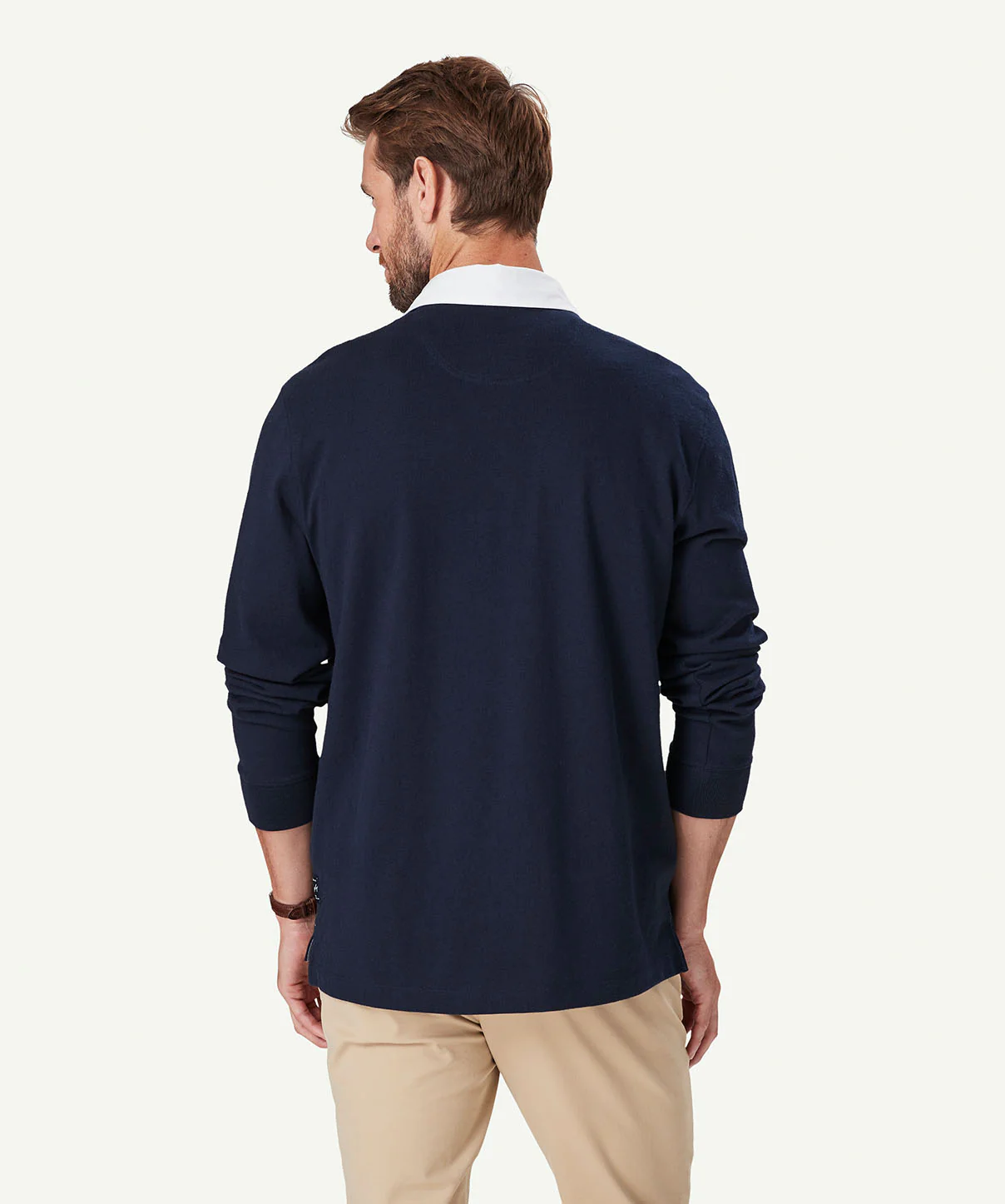 Plain Rugby Jumper - Navy - Image 3