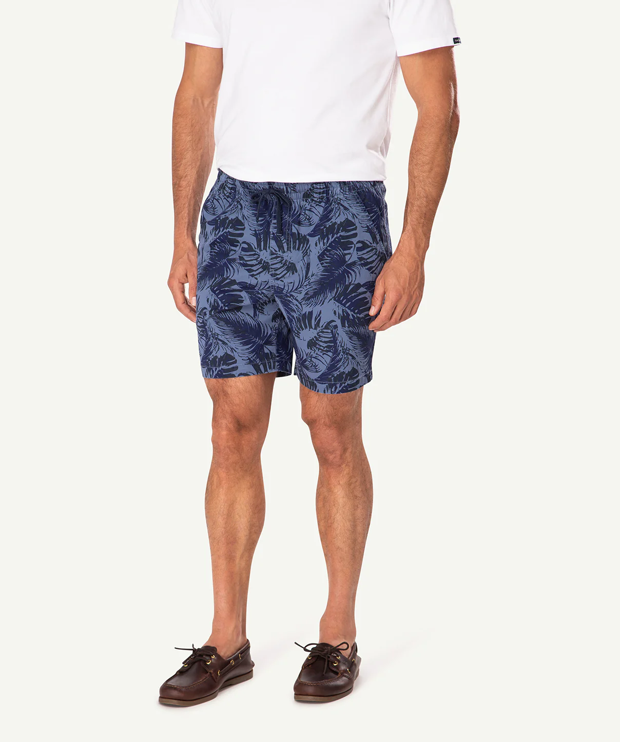 Print Throw On Shorts - Denim