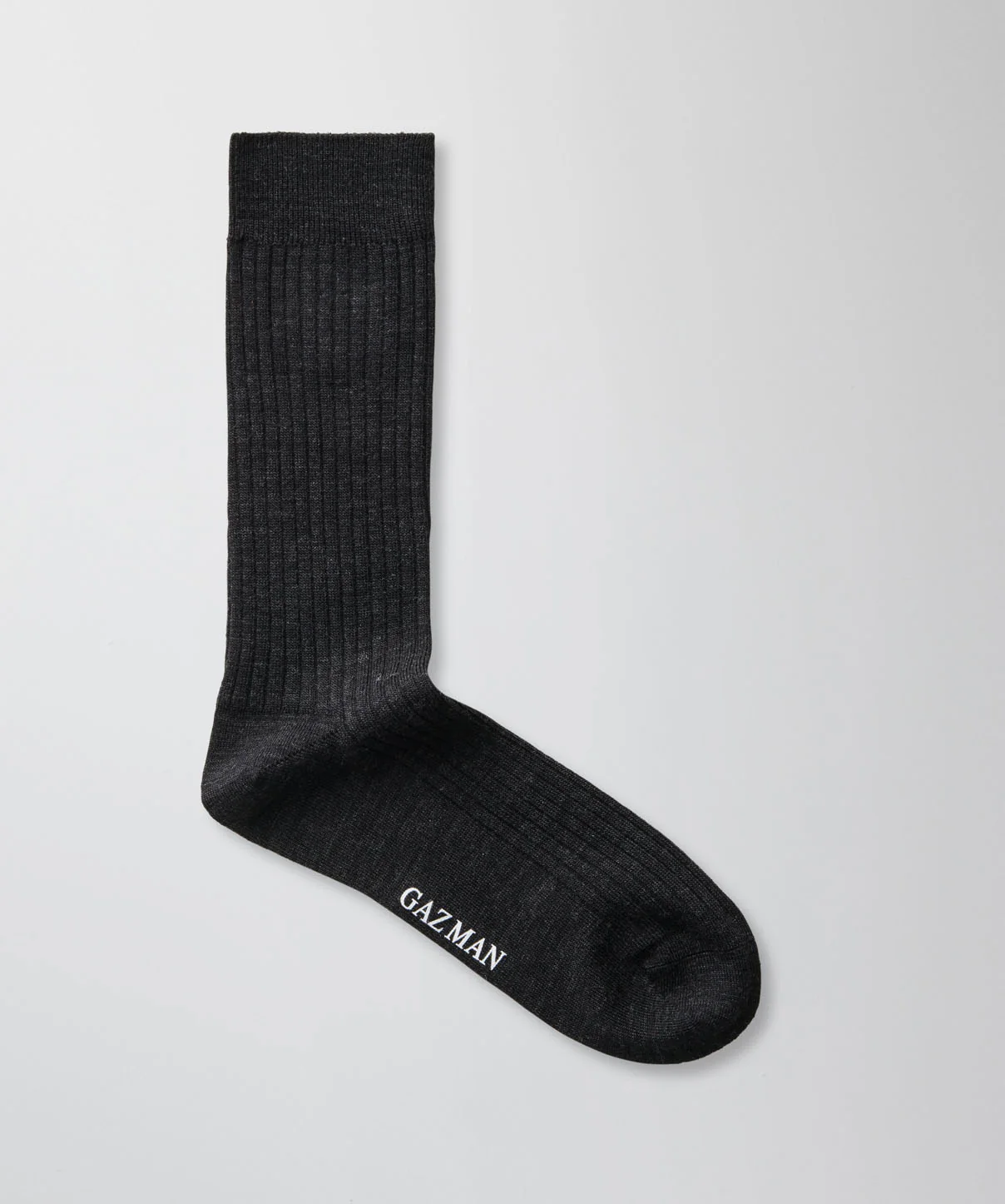 Ribbed Merino Sock - Grey Marle - Image 4