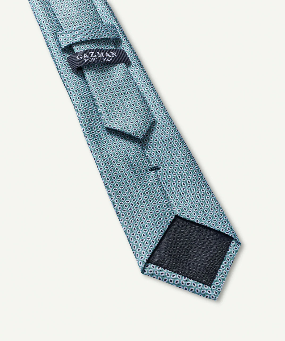 SILK GEO PRINT TIE - Palm - Image 2