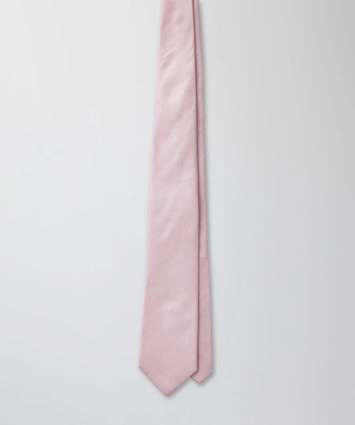 Silk Plain Textured Tie - Pink - Image 2