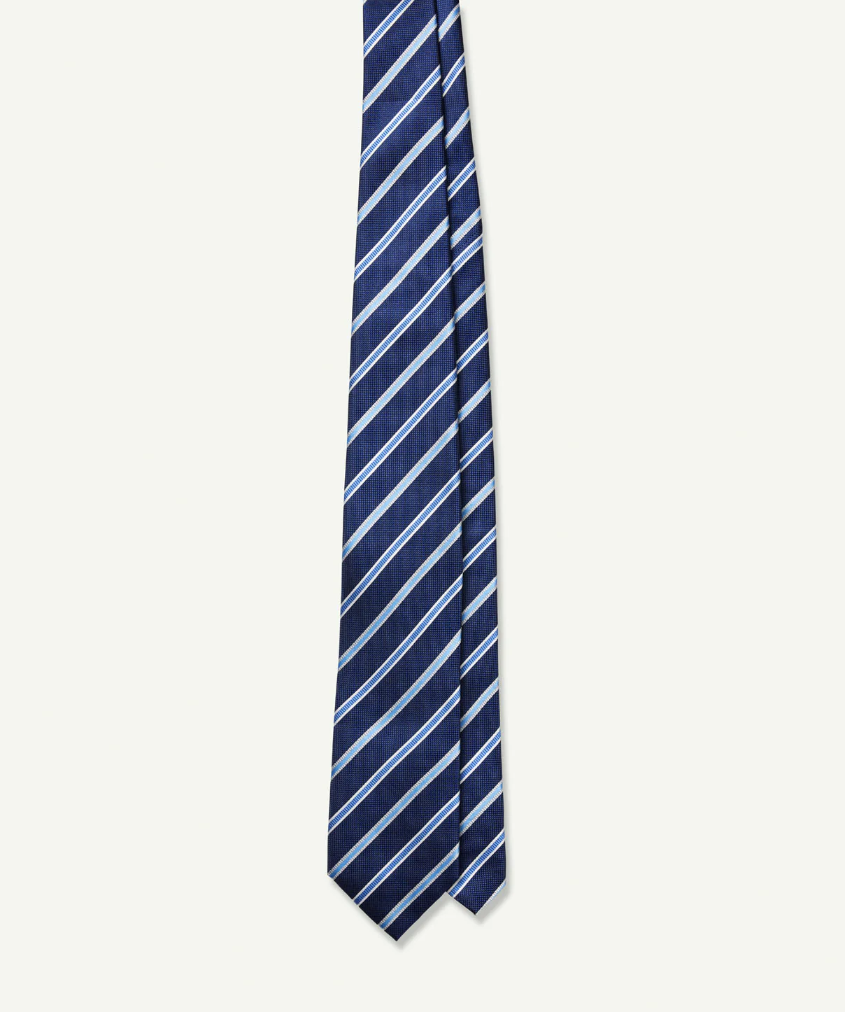 Silk Striped Tie - Blue