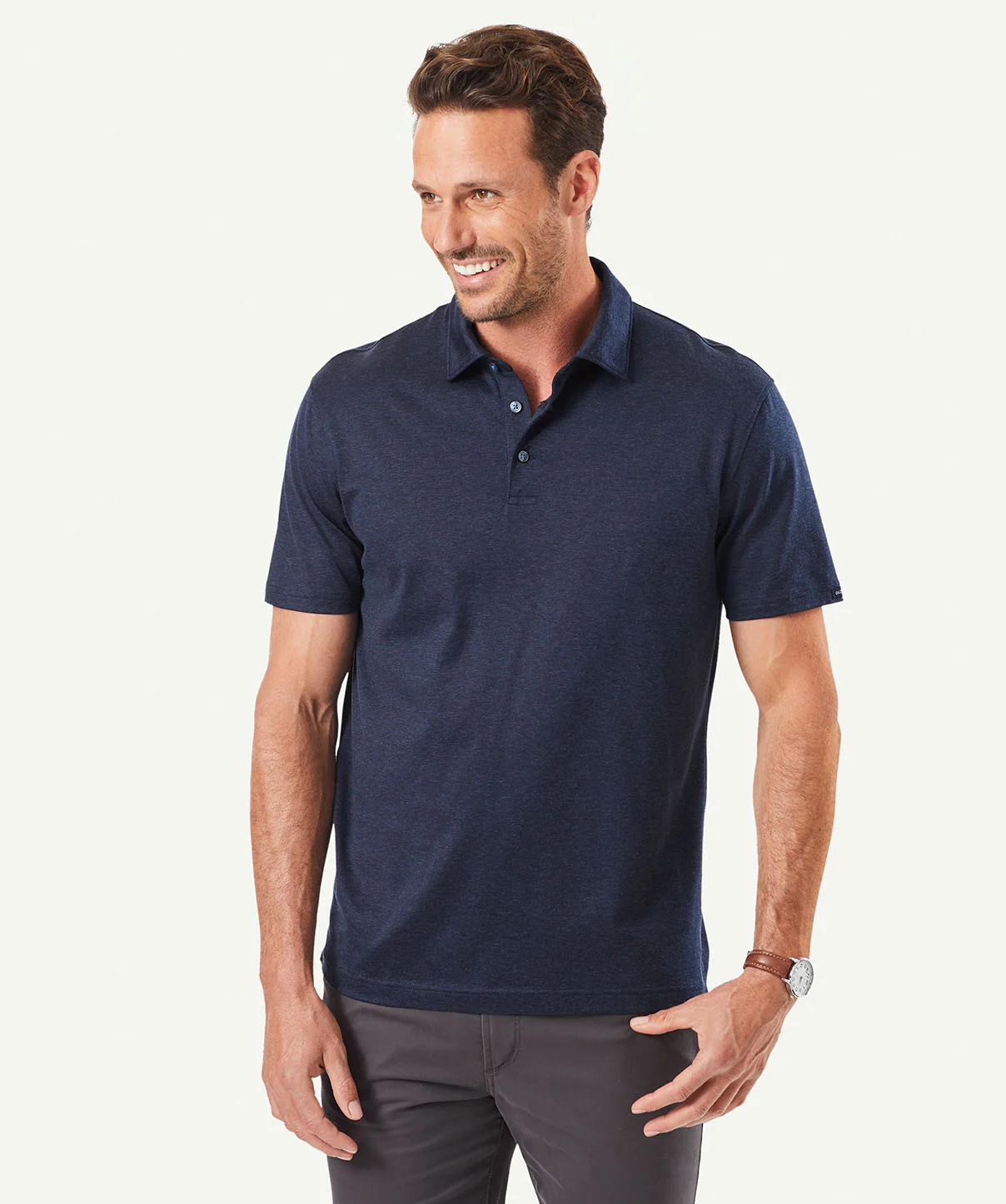 Smart Cotton Polo - Navy