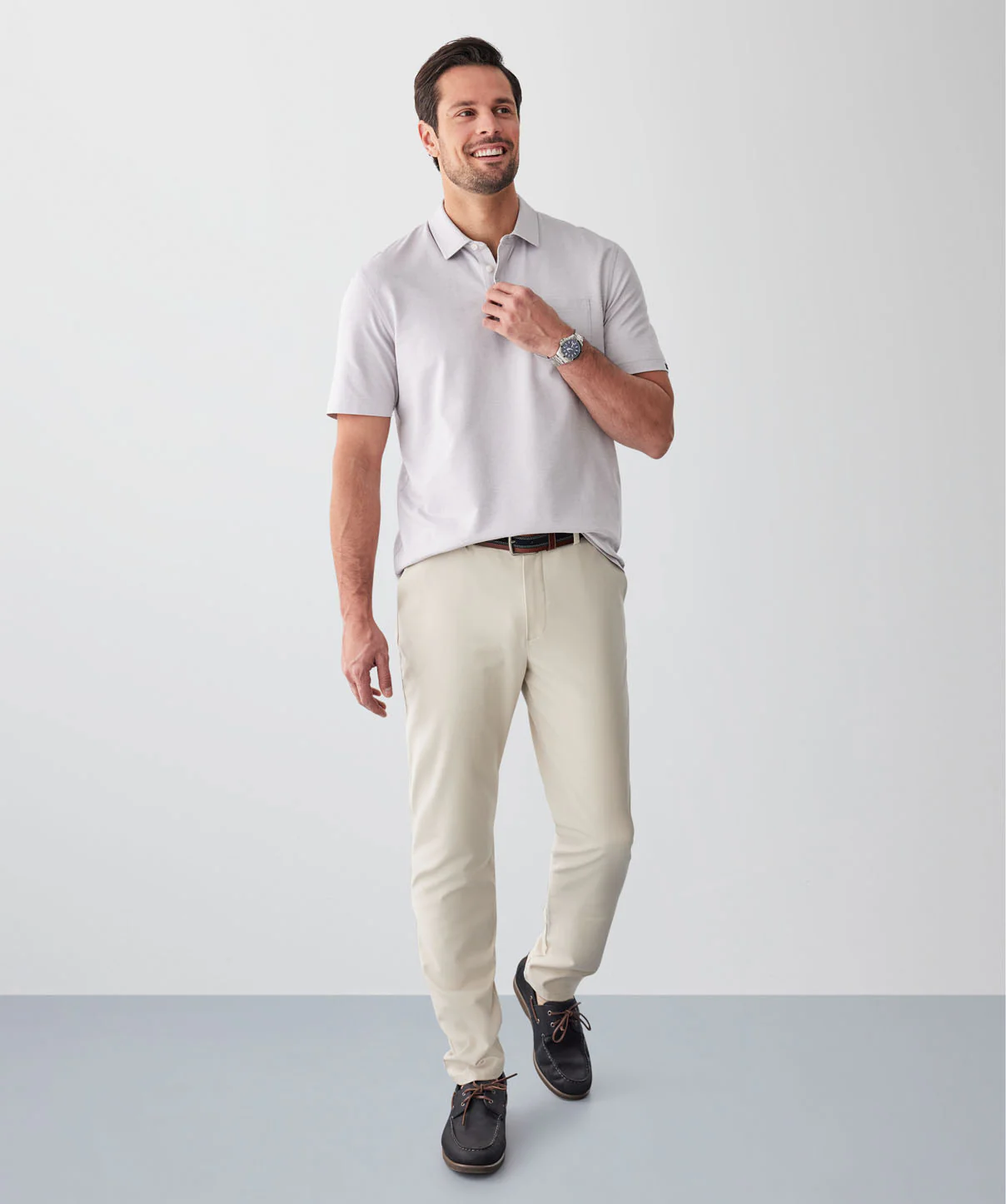 Smart Jacquard Polo - Natural - Image 4