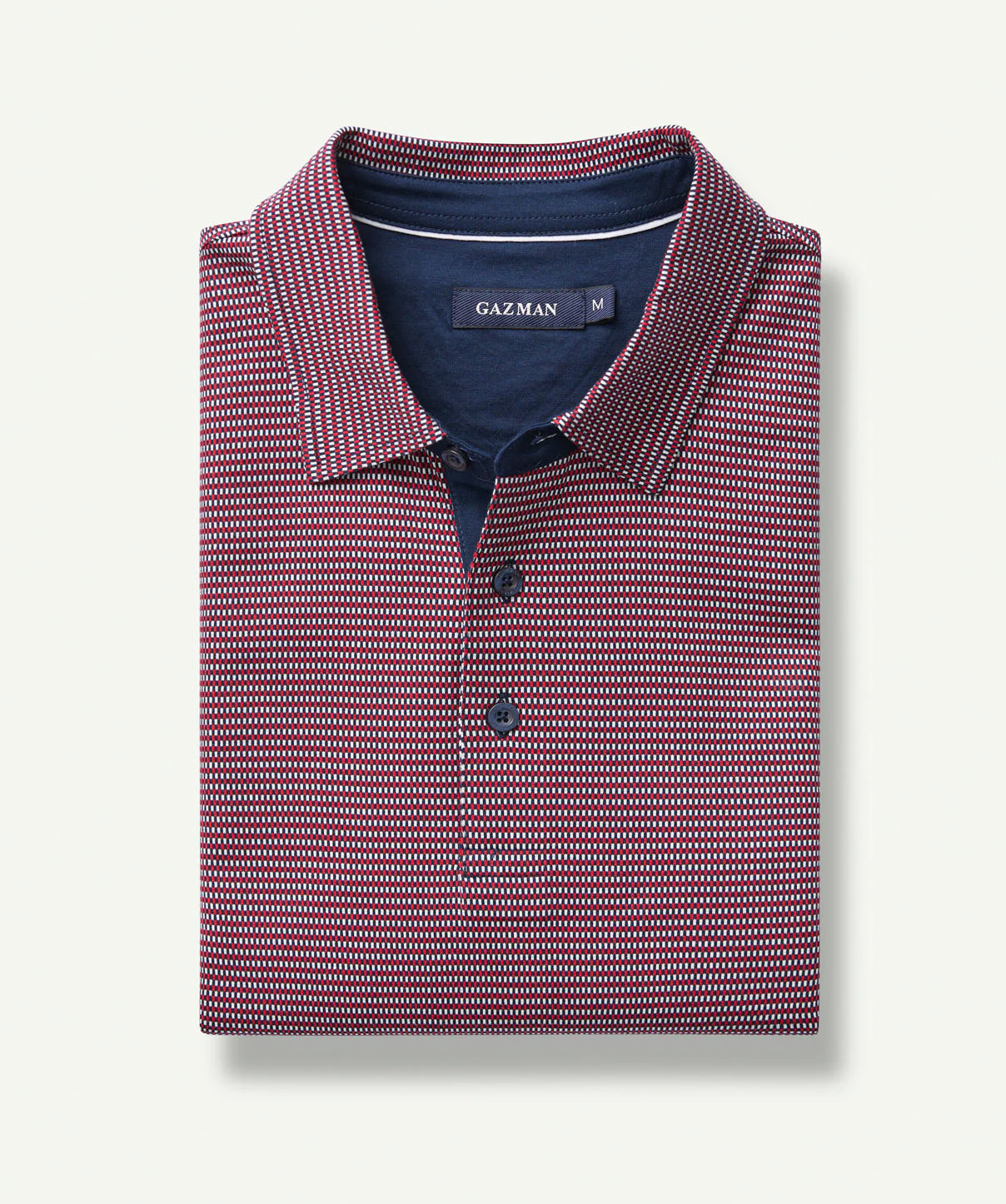 Smart Jaquard Polo - Red - Image 2