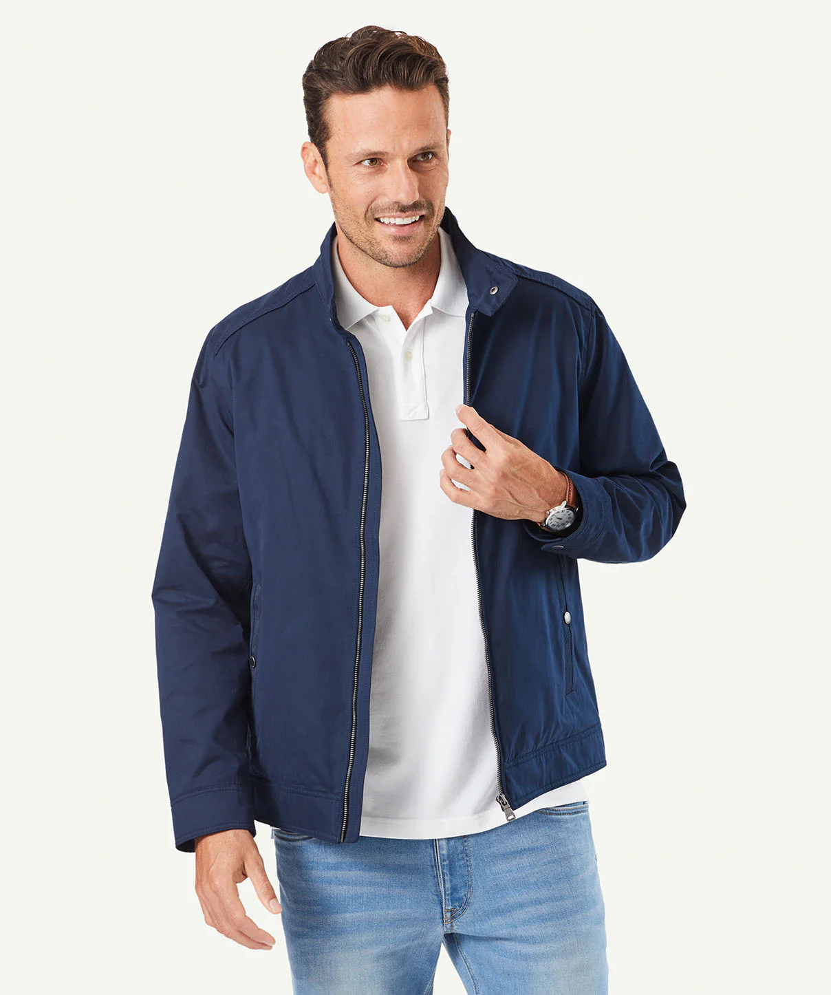 Soft Touch Harrington Jacket - Navy - Image 6