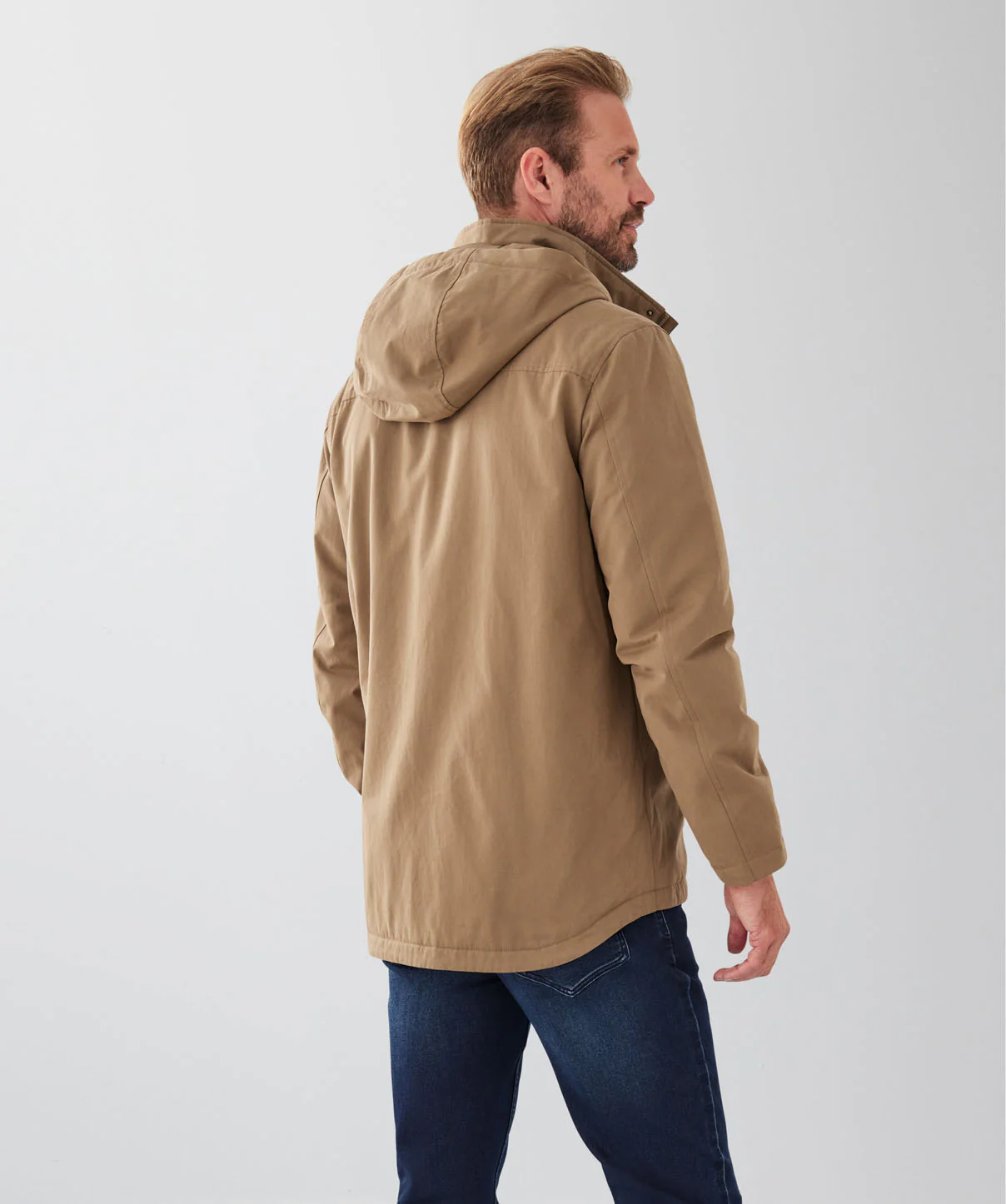Stadium Hooded Jacket - Mocha - Image 2