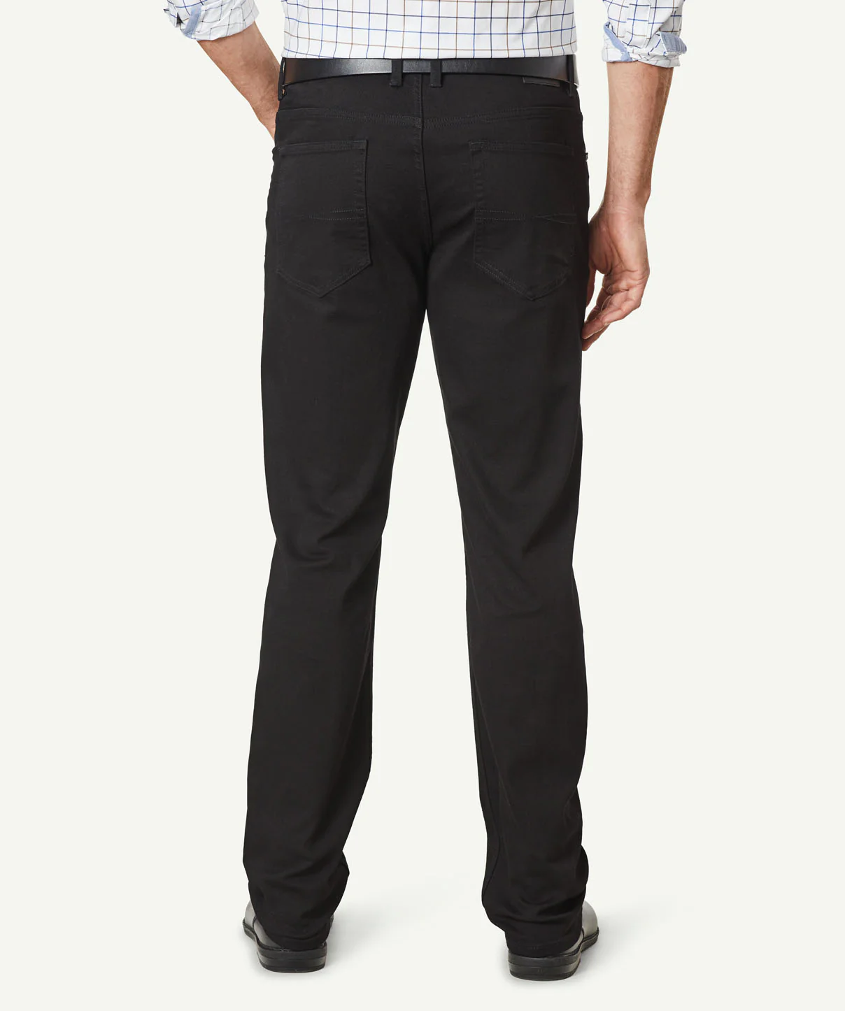 Straight Stretch Jeans - Washed Black - Image 3