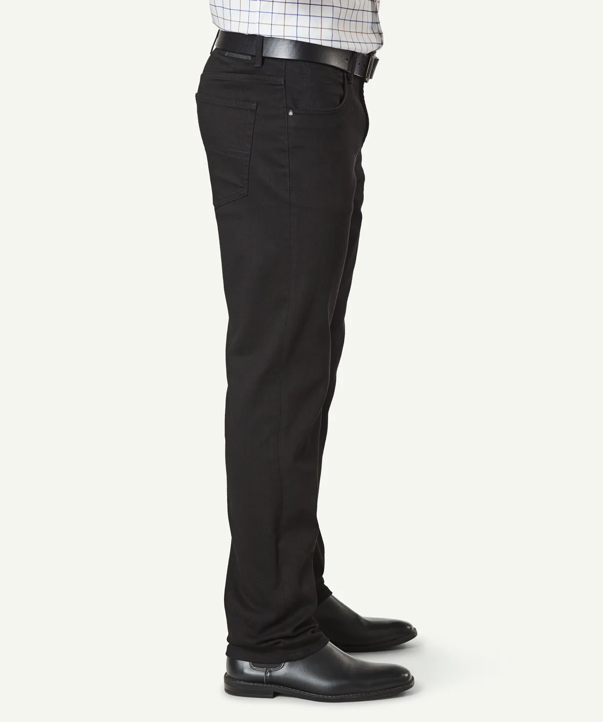 Straight Stretch Jeans - Washed Black - Image 6
