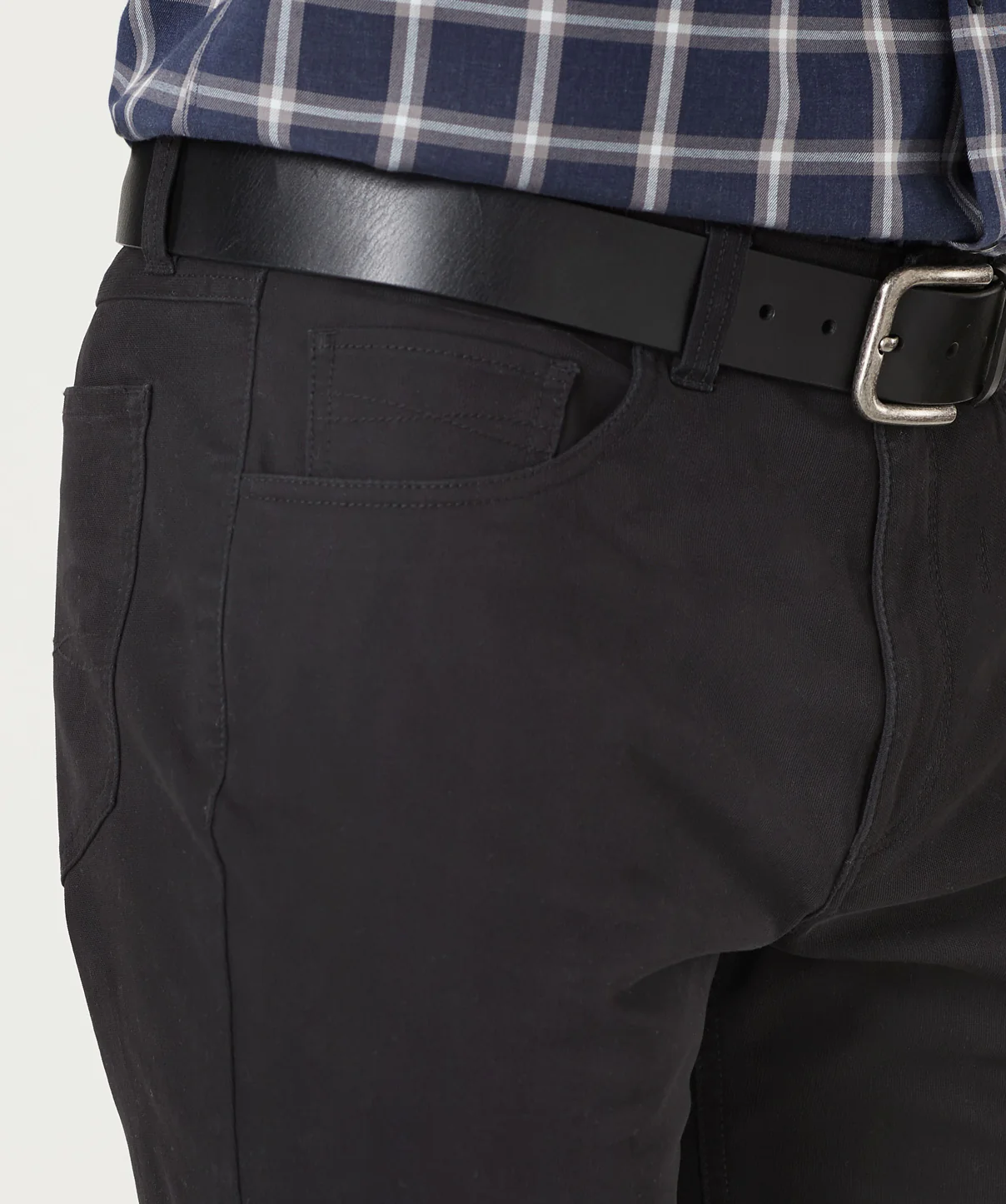 Stretch Bedford Cord Pants - Black - Image 3