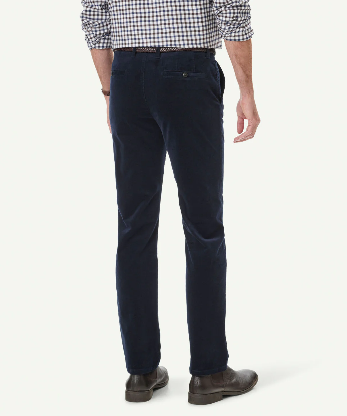 Stretch Fine Cord Pants - Navy - Image 3