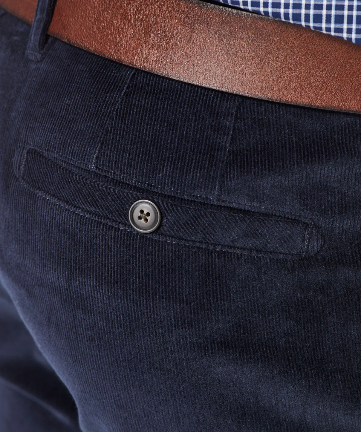 Stretch Fine Cord Pants - Navy - Image 8