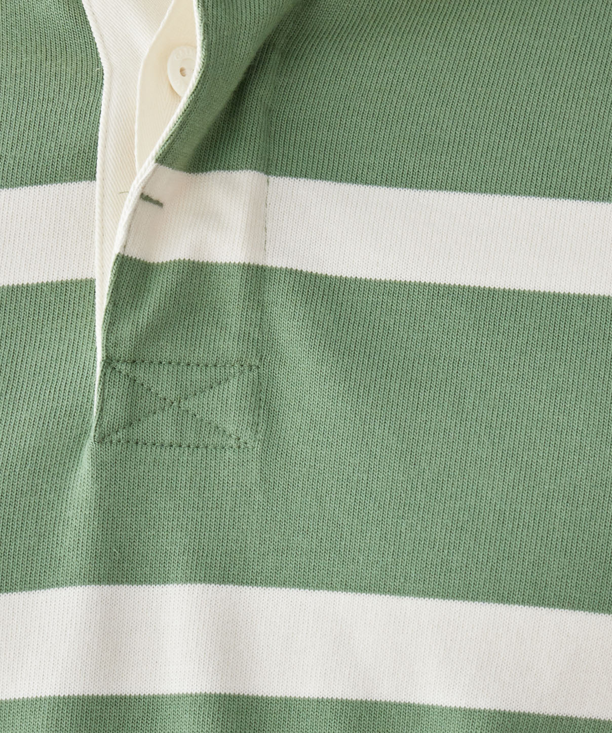 Striped Rugby Jumper - Sage - Image 6
