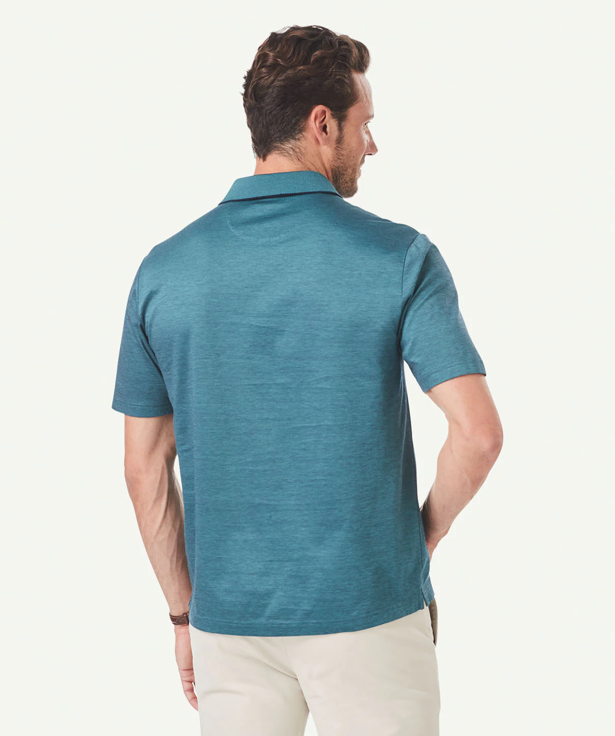Supima Cotton Polo - Turquoise - Image 3