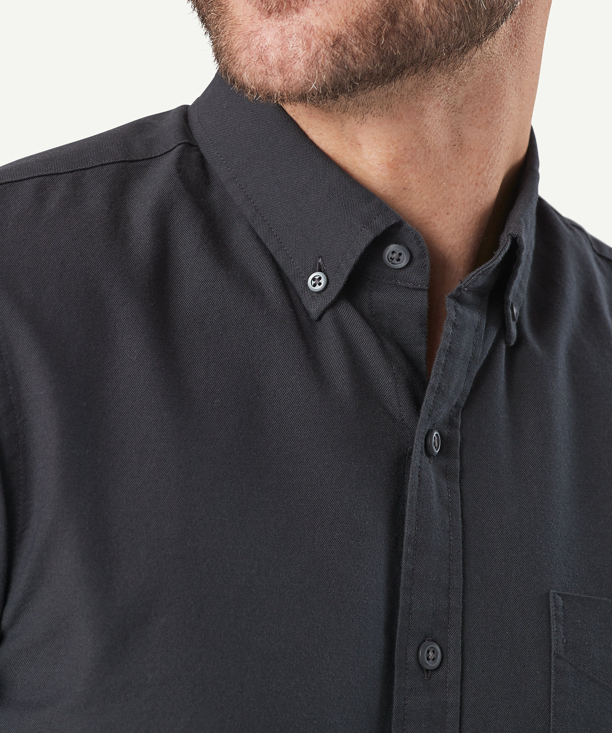 Tailored Casual Oxford Long Sleeve Shirt - Ash - Image 4
