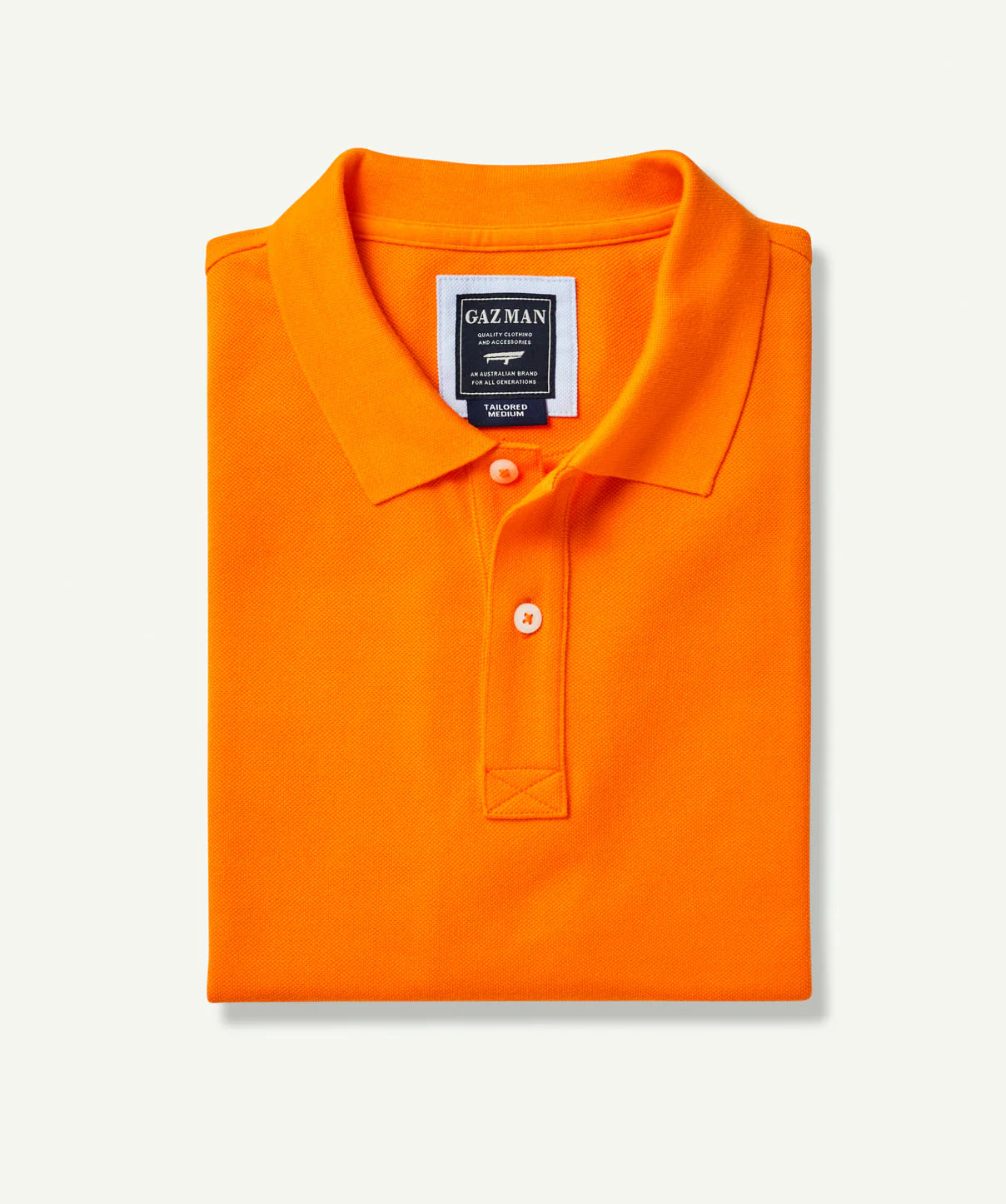 Tailored Classic Pique Polo - Bright Orange - Image 2