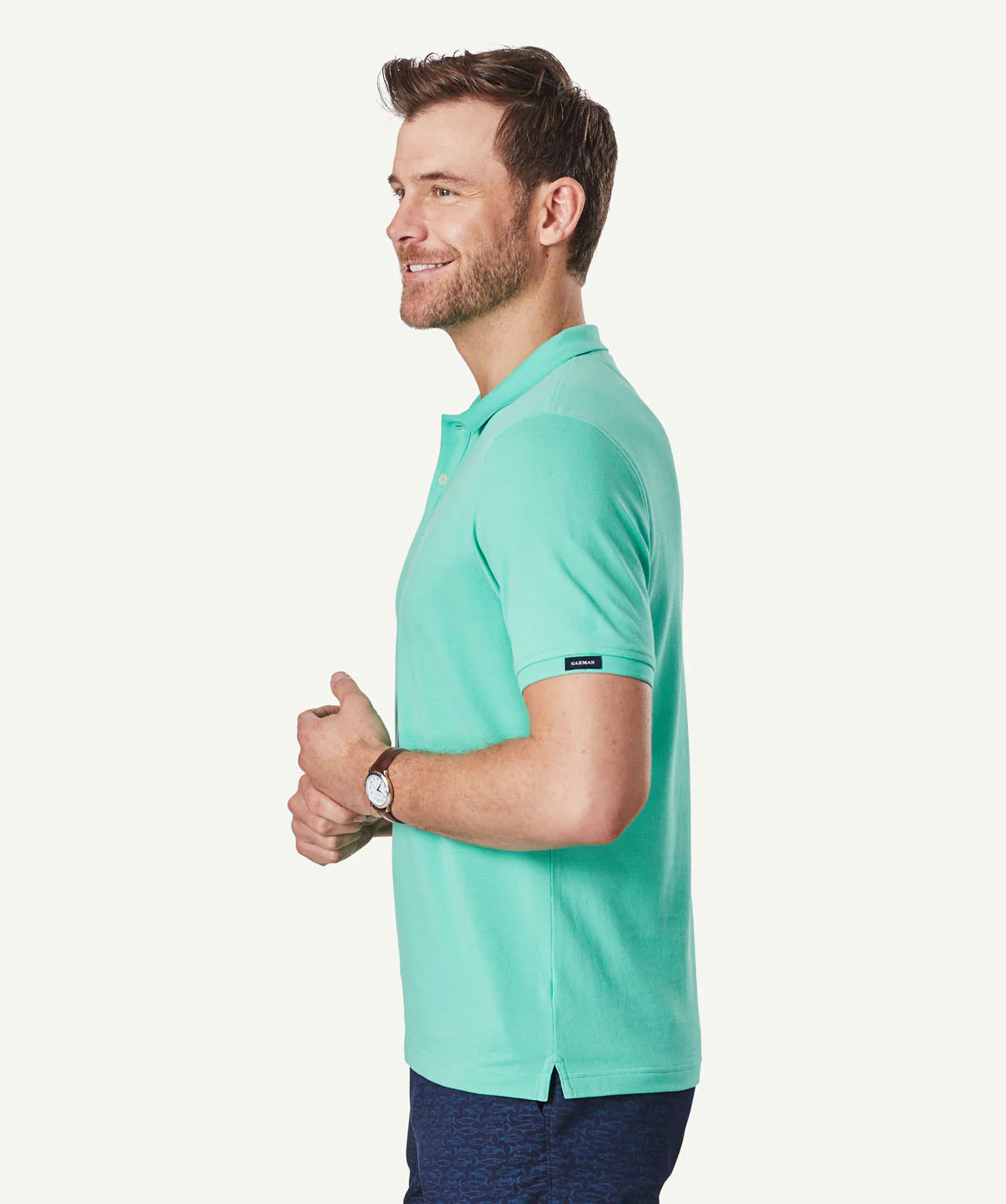 Tailored Classic Pique Polo - Jade - Image 5