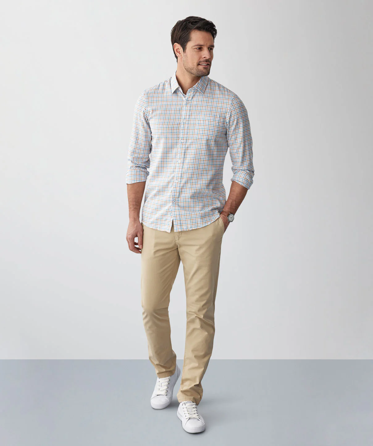 Tailored Easy Care Multi Check Long Sleeve Shirt - Multi Check - Image 5