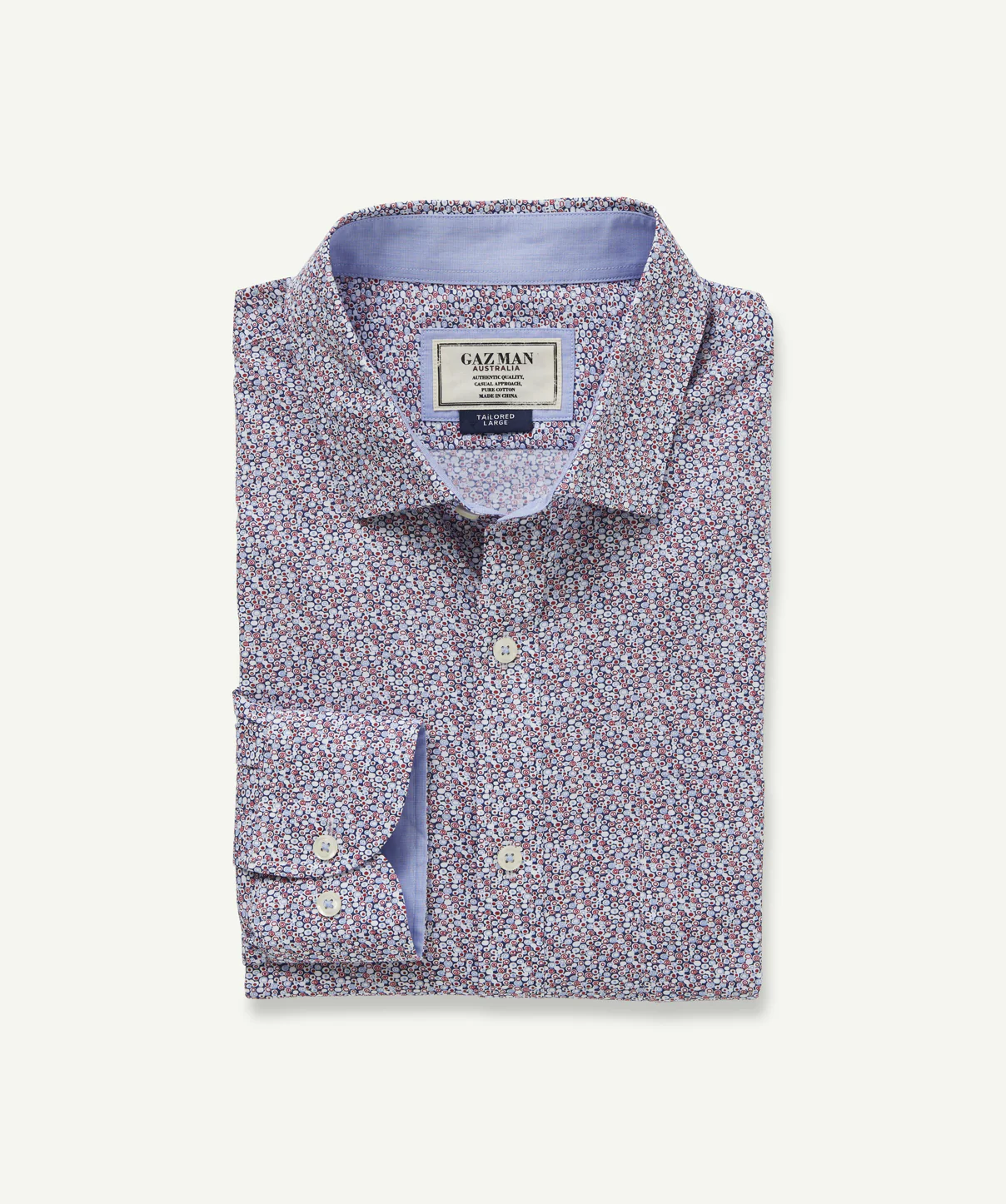 Tailored Fit Circle Printed Long Sleeve Shirt - Multi Print - Image 2