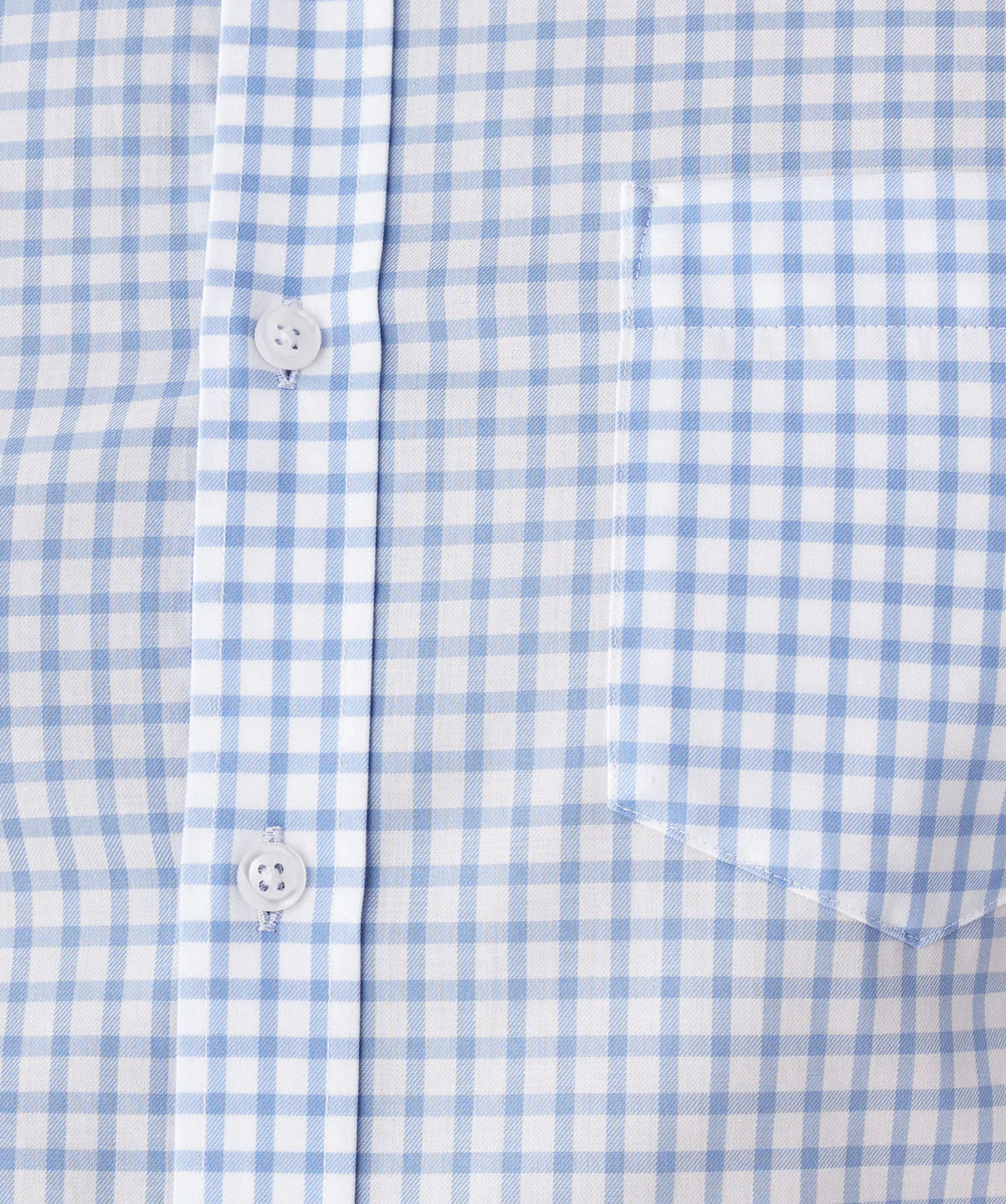 Tailored Fit Easy Care Check Long Sleeve Shirt - Sky Blue - Image 6