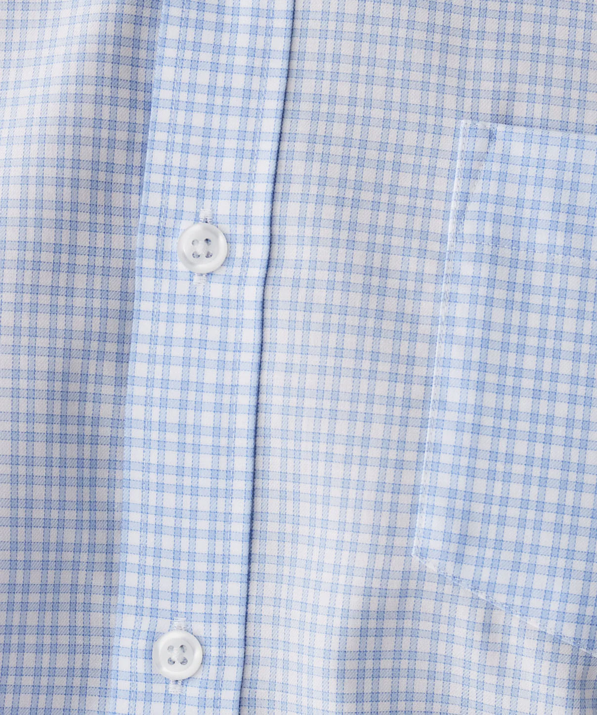 Tailored Fit Easy Care Twill Check Long Sleeve Shirt - Blue - Image 6