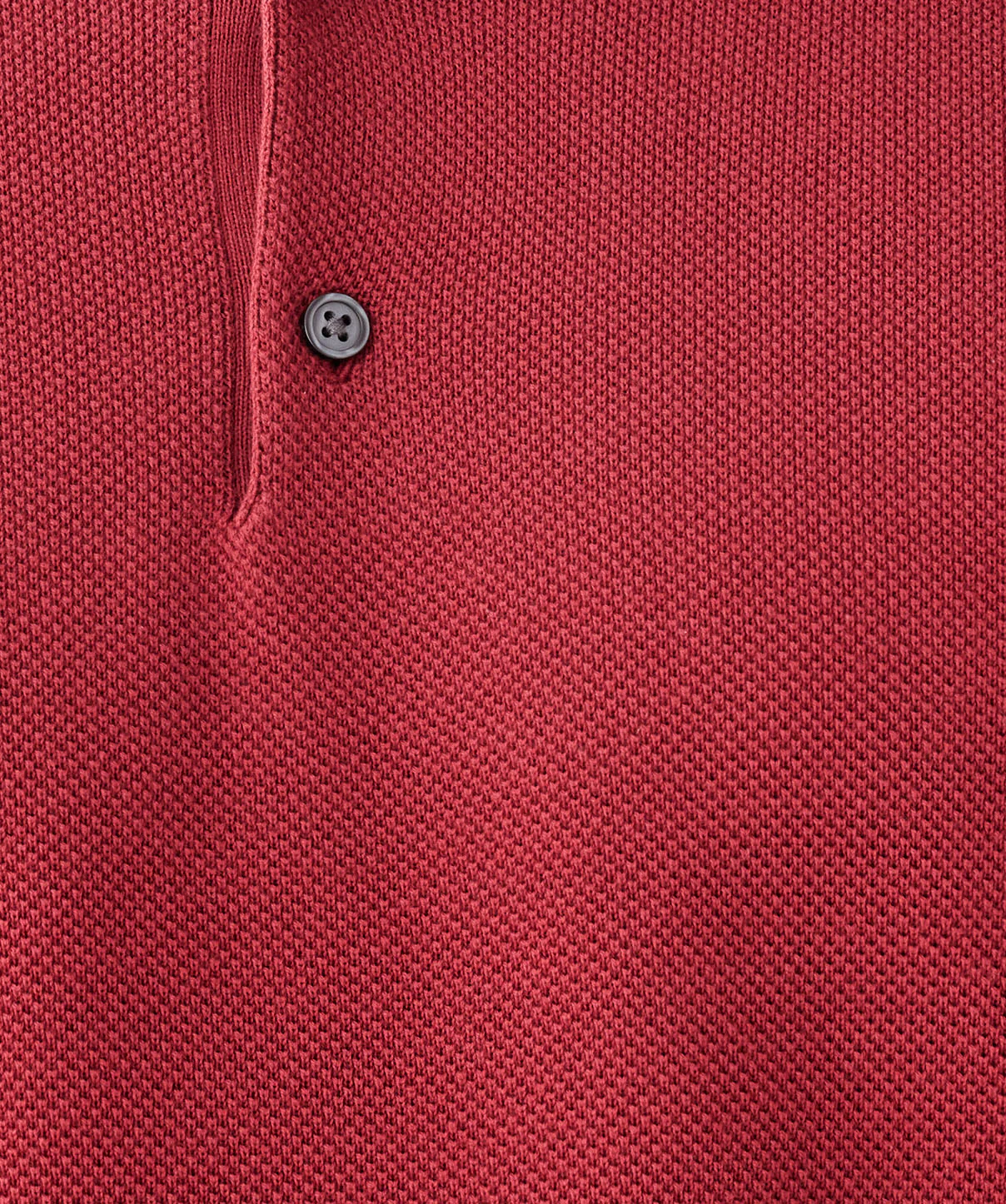 Textured Knit Polo - Red - Image 6